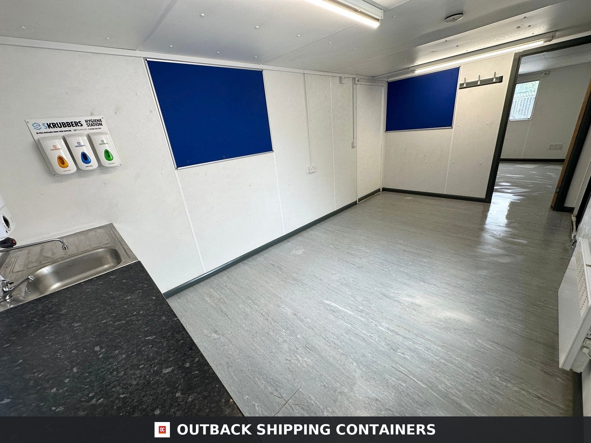 32x10ft for Sale — Window and Shutter Detail | Outback Shipping Containers 32x10ft — Canteen / Office — 2 Rooms — Building Site Accommodation — Portable Anti-Vandal - image 8