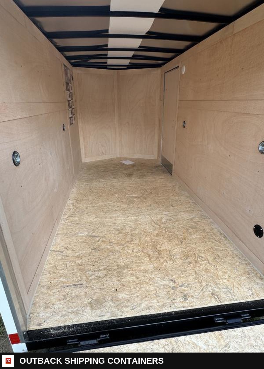 2025 Haulmark Passport 6x12' Cargo / Enclosed Trailer — Three-Quarter Front Angle | Outback Shipping Containers 2025 Haulmark Passport 6x12' Cargo / Enclosed Trailer for sale — three-quarter front angle