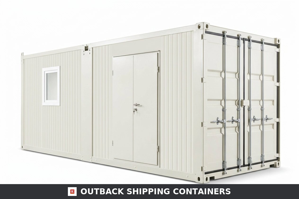 6.5m x 4.6m Side Linked Flat Pack Container Office — Flat Pack Containers (image 2 of 4)