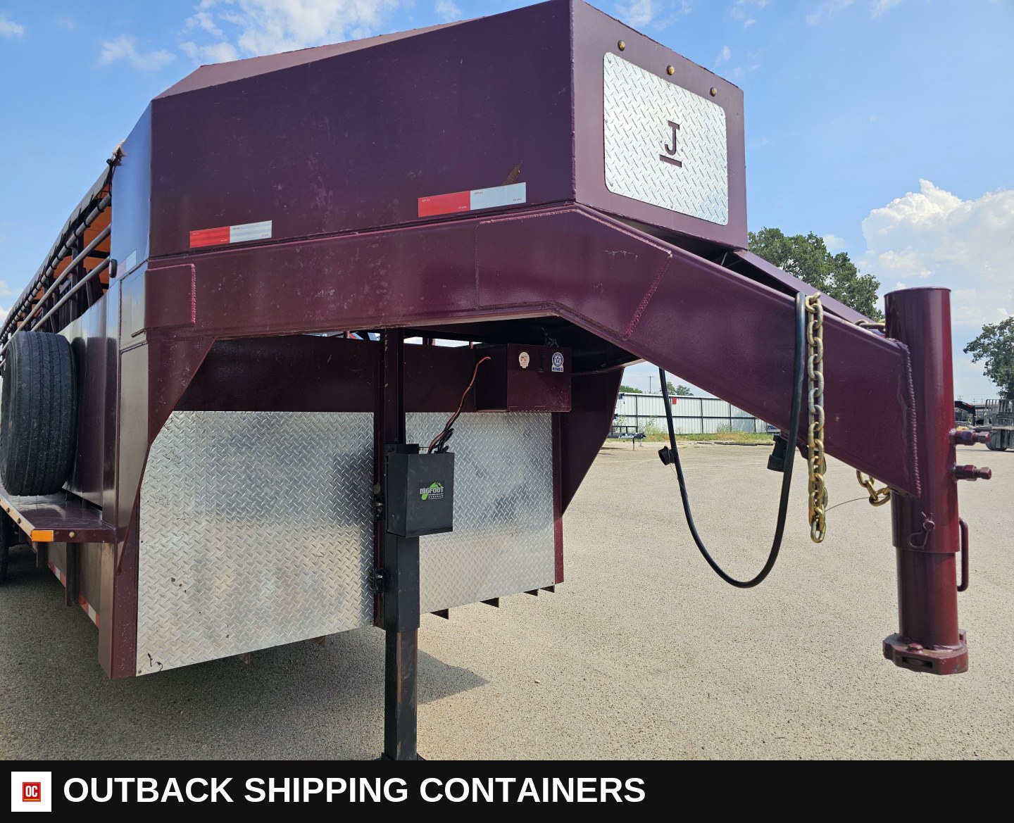 2024 Other 6’8"X24' Stock / Stock Combo Trailer — Interior Floor And Walls | Outback Shipping Containers 2024 Other 6’8"X24' Stock / Stock Combo Trailer for sale — interior floor and walls