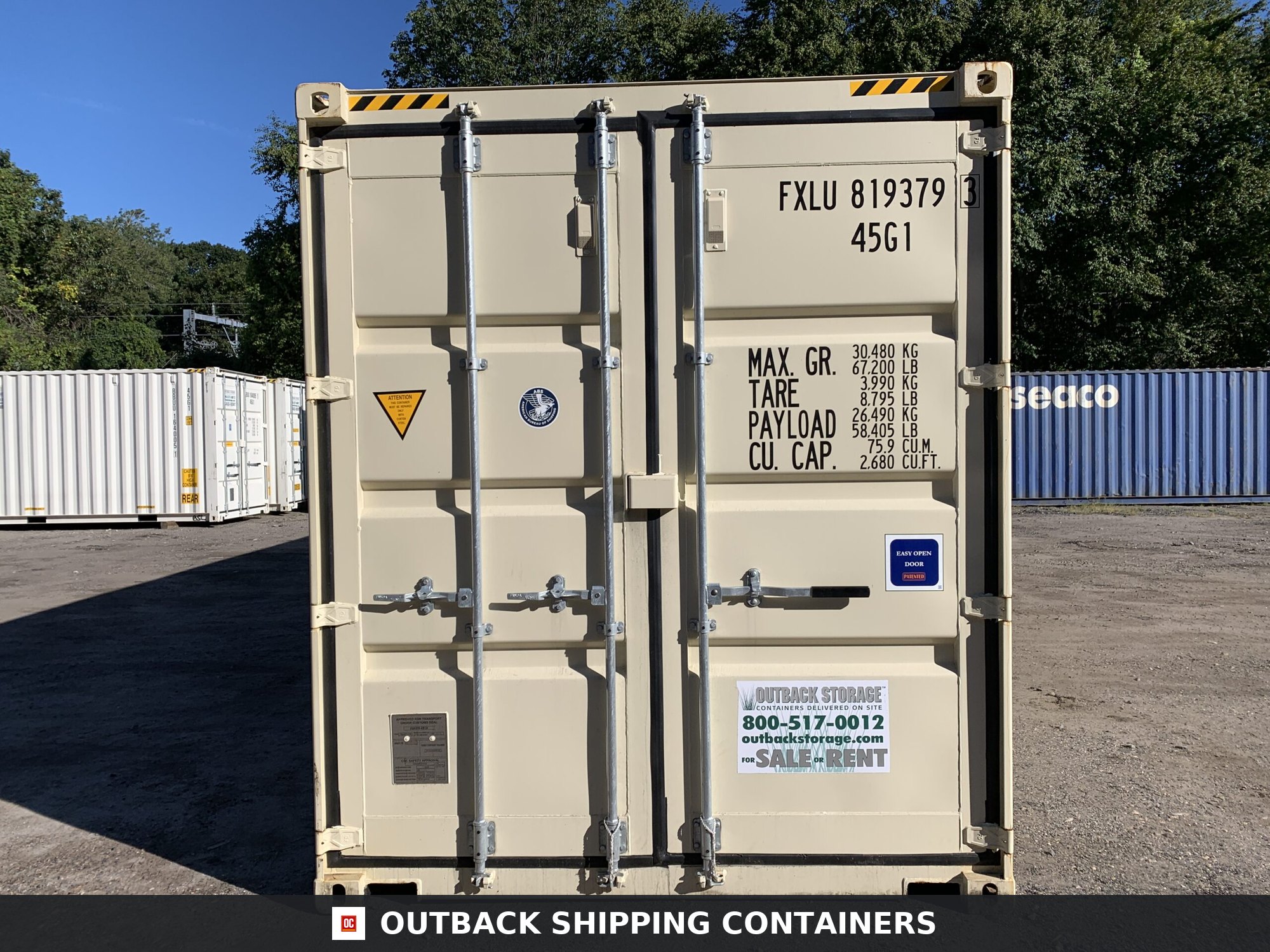 40ft New High Cube Shipping Container – Wind & Watertight – Beige — 40ft — new (image 3 of 12)