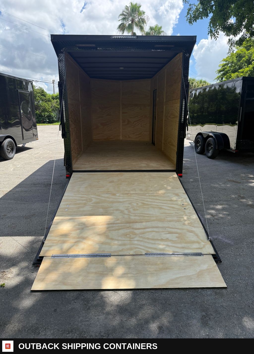 New 2027 Hook & Line 7 x 14 Enclosed Trailer 7k GVWR — Driver-Side Profile | Outback Shipping Containers New 2027 Hook & Line 7 x 14 Enclosed Trailer 7k GVWR for sale — driver-side profile