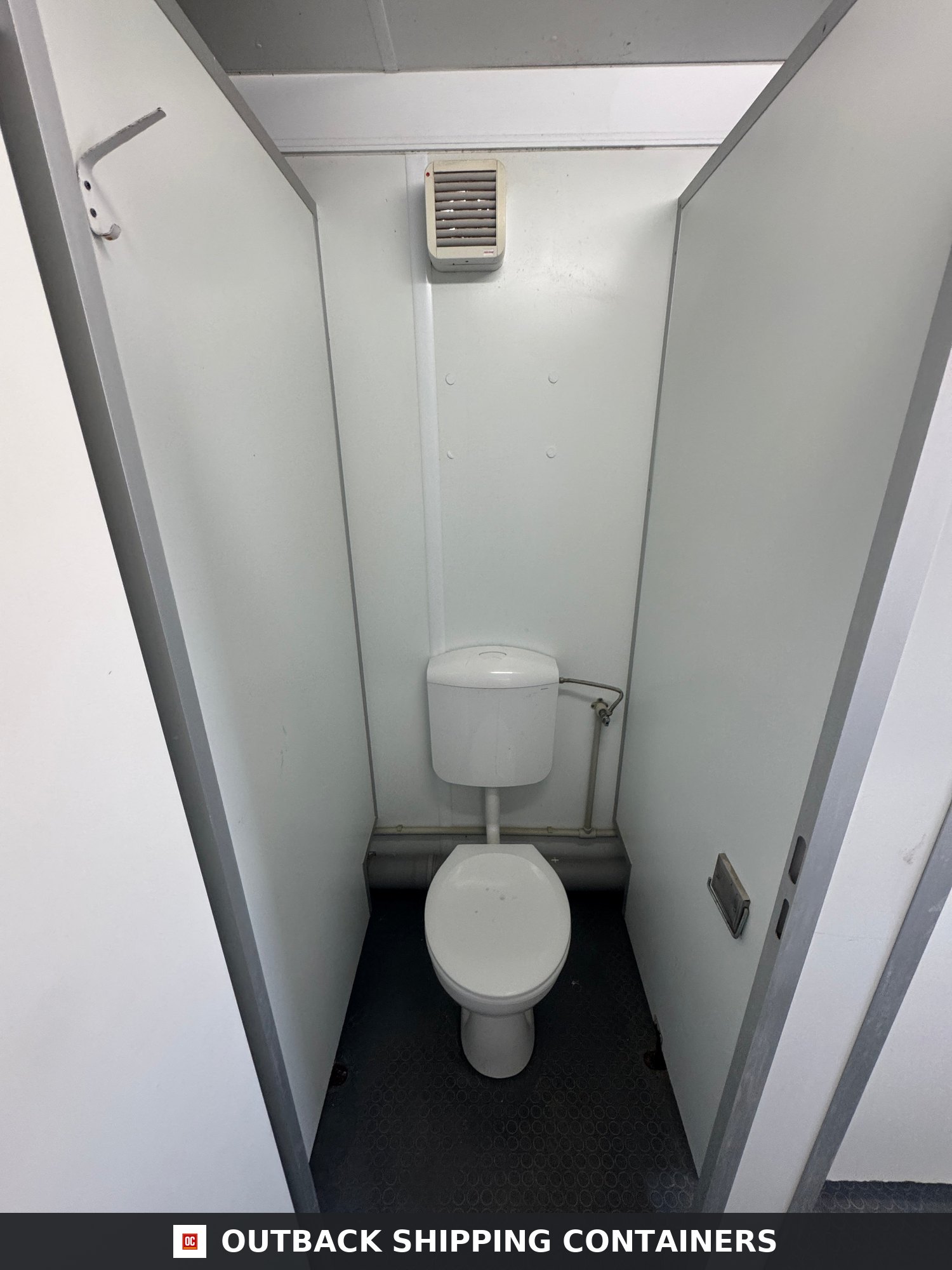 16 x 8 ft for Sale — Rear Exterior View | Outback Shipping Containers 16 x 8 ft — 3 + 1 Toilet Block — Portable Building — Site Accommodation - image 3