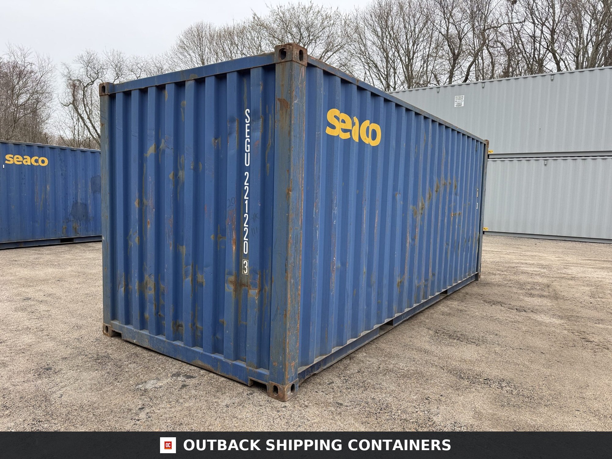 20ft Used Shipping Container – Wind & Watertight – Blue — 20ft — used (image 10 of 12)