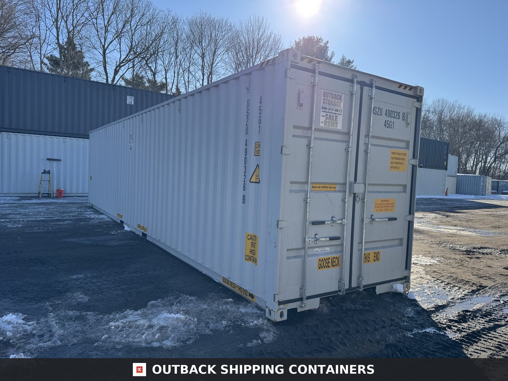 40ft New High Cube Shipping Container – Wind & Watertight – Gray — 40ft — new (image 10 of 12)