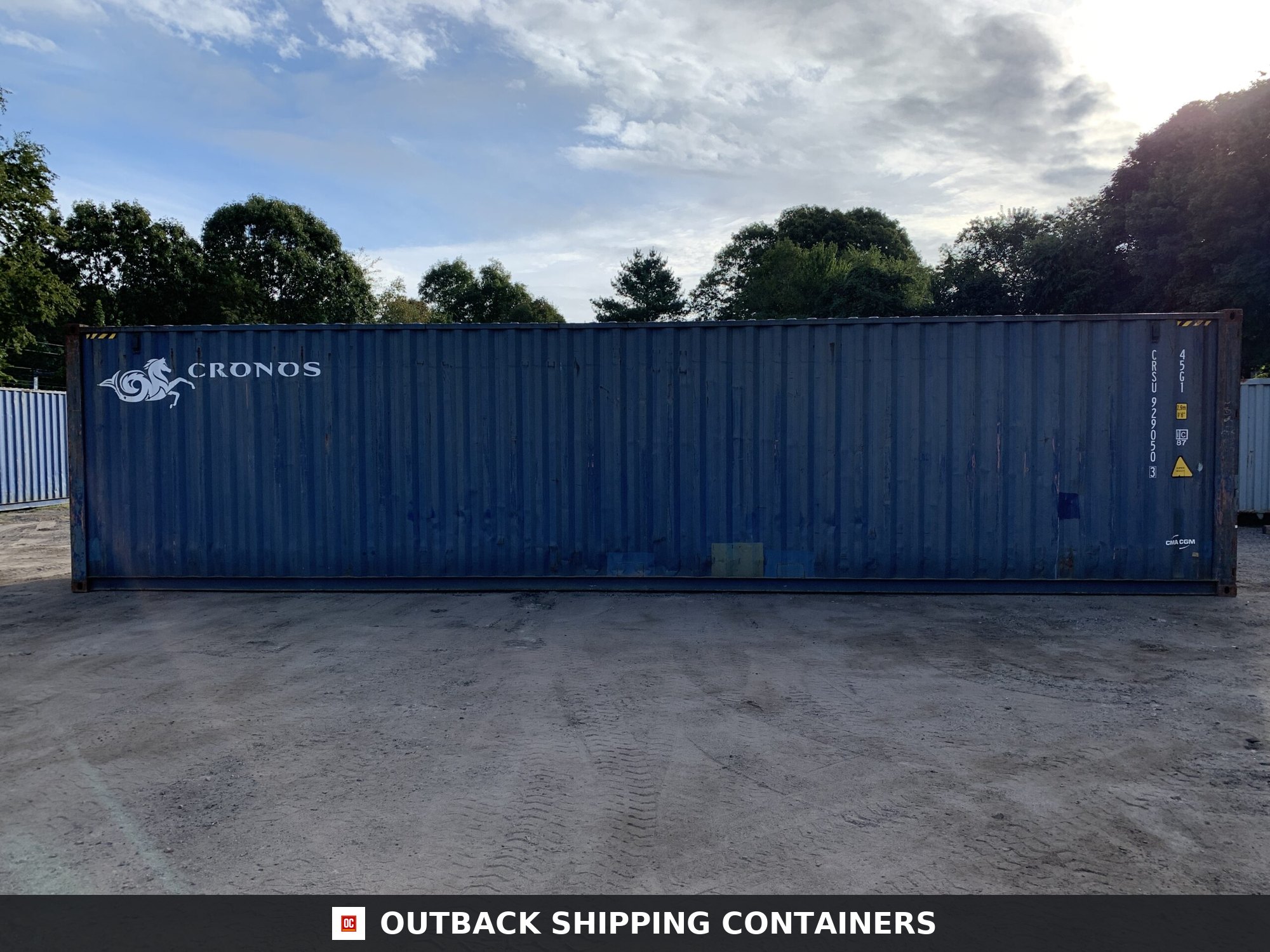 40ft As-Is High Cube Shipping Container for Sale — Corner Casting and Frame Detail 2 3 40ft As-Is High Cube Shipping Container – Wind & Watertight – Blue — 40ft — as_is (image 10 of 12)