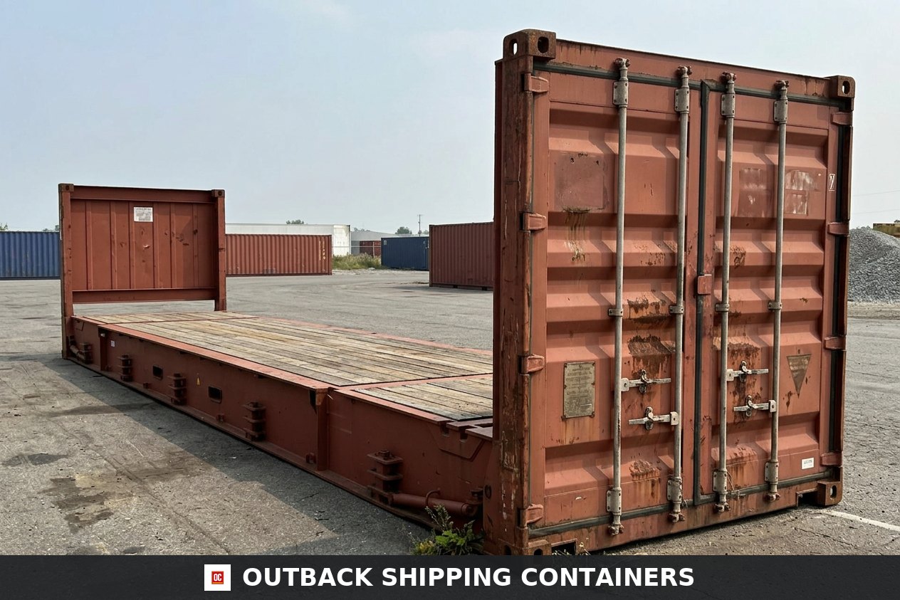 40FT x 8FT Used Flat Rack Shipping Container — 40FT — used — flat rack containers (image 5 of 6)