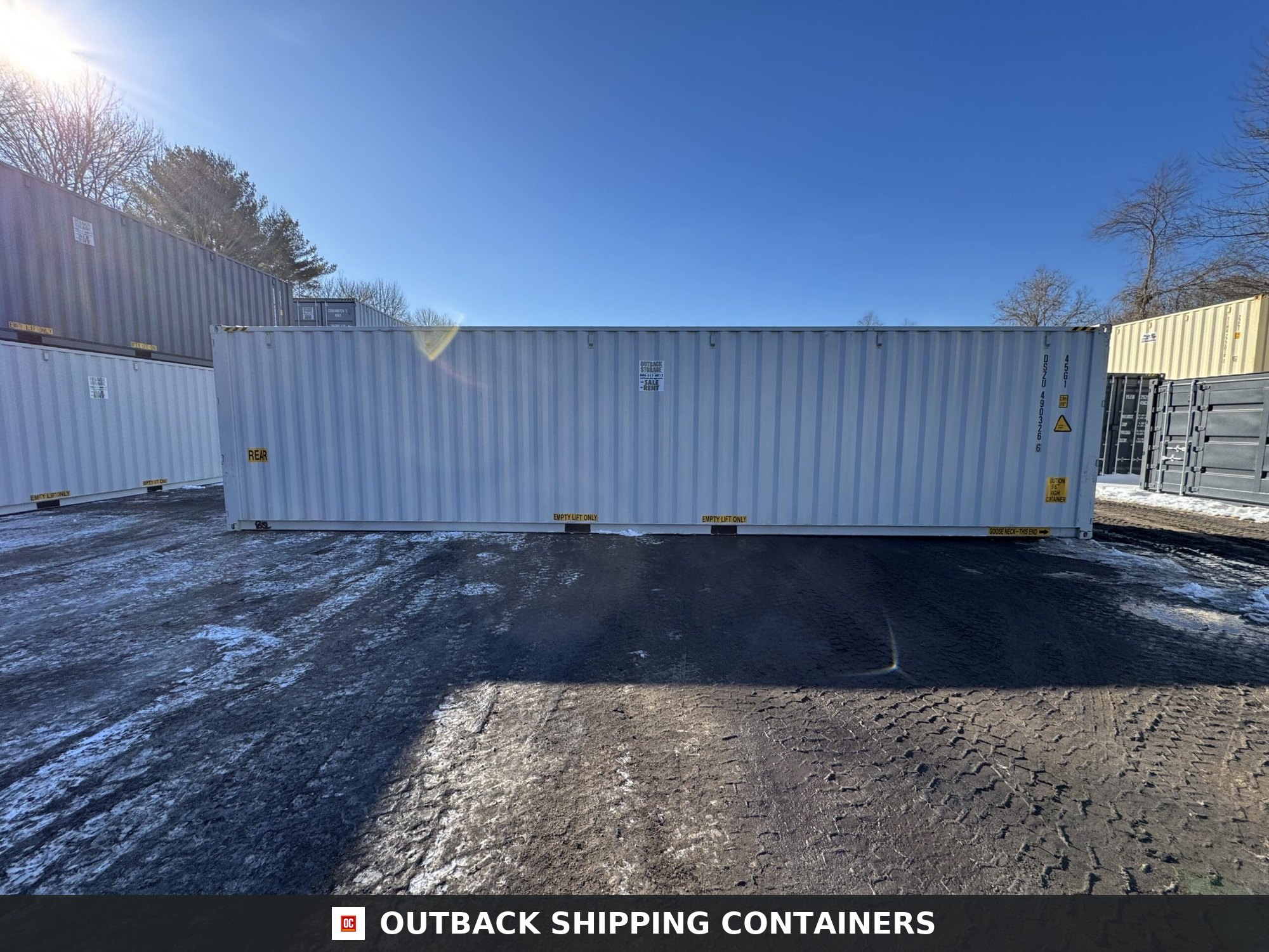 40ft New High Cube Shipping Container – Wind & Watertight – Gray — 40ft — new (image 9 of 12)