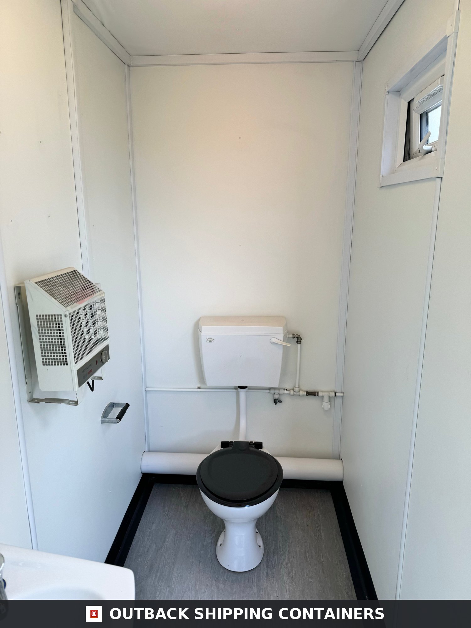 32 x 10 ft for Sale — Interior Detail | Outback Shipping Containers 32 x 10 ft — 6+1 Toilet Block — Anti-Vandal Portable Toilet Block — No 1070 — product gallery image 5 of 19