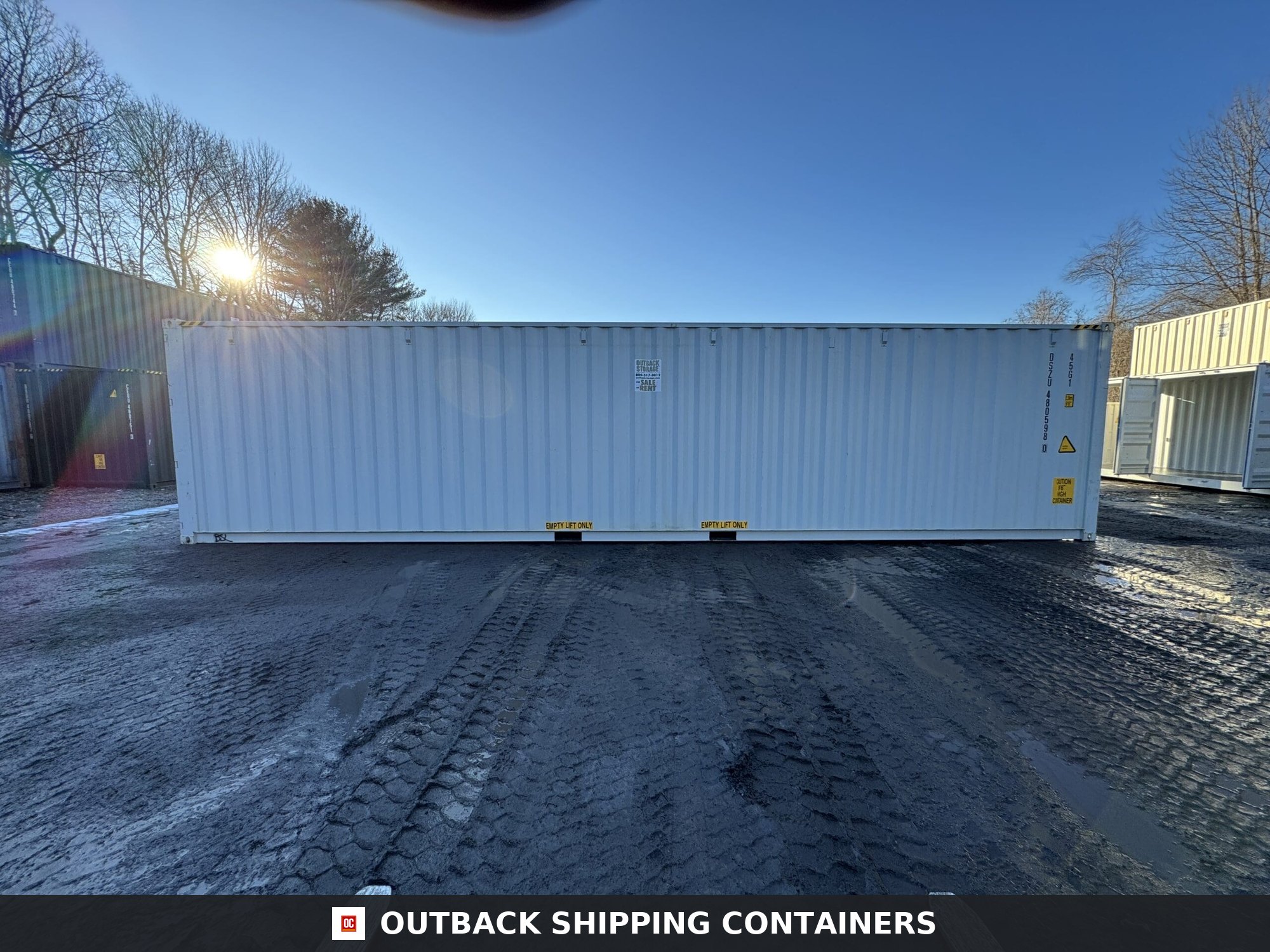40ft New High Cube Shipping Container – Wind & Watertight – Lt Gray — 40ft — new (image 9 of 12)