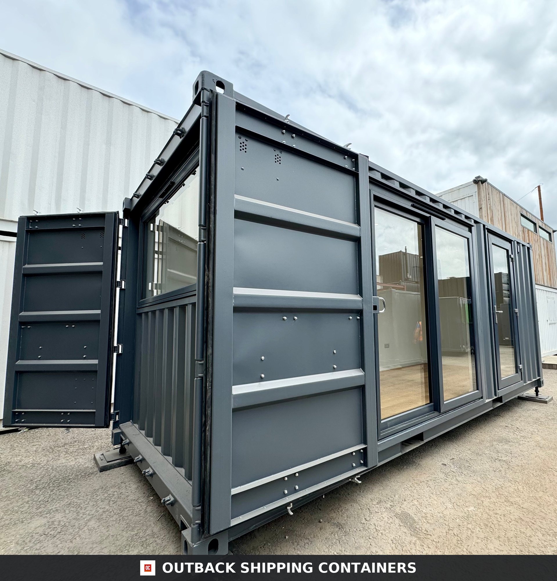 20x8ft CUSTOM SHIPPING CONTAINER CONVERSION — Interior Detail | Outback Shipping Containers 2 CD-1239 20x8ft CUSTOM SHIPPING CONTAINER CONVERSION — Portable Build — angle 5