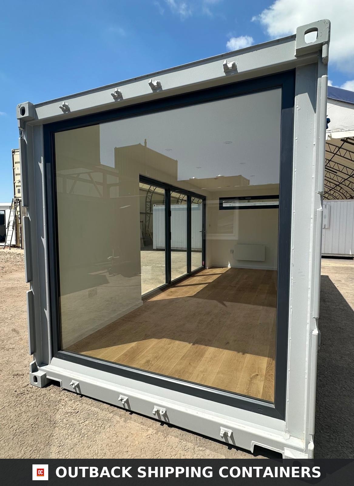 CD-1237 20x8ft CUSTOM SHIPPING CONTAINER CONVERSION — Portable Build — angle 3
