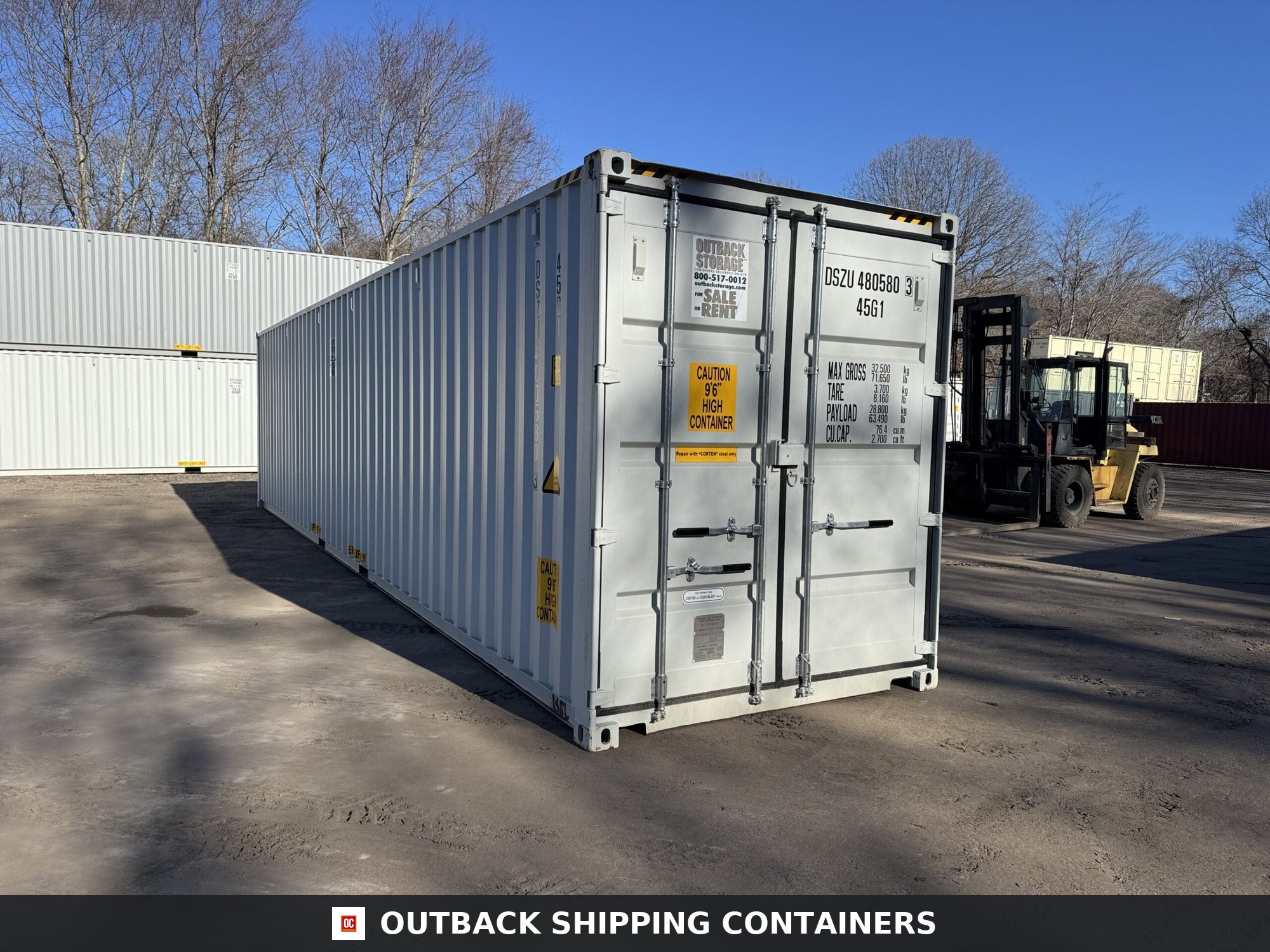 40ft New High Cube Shipping Container – Wind & Watertight – Gray — 40ft — new (image 1 of 12)