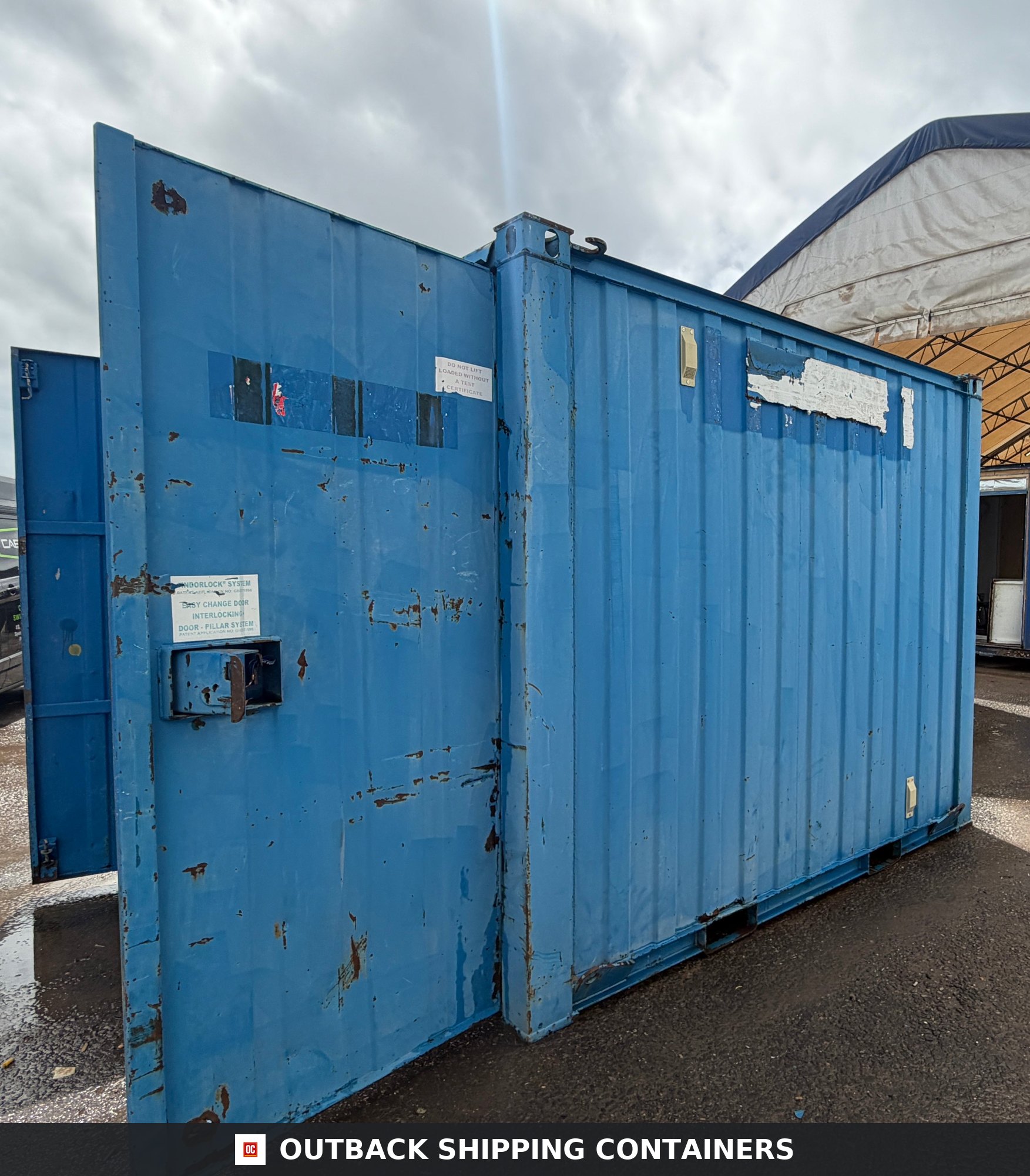 10x8 ft Anti-Vandal Store — Storage Container (Unrefurbished) — Unrefurbished steel storage container by Outback Shipping Containers
