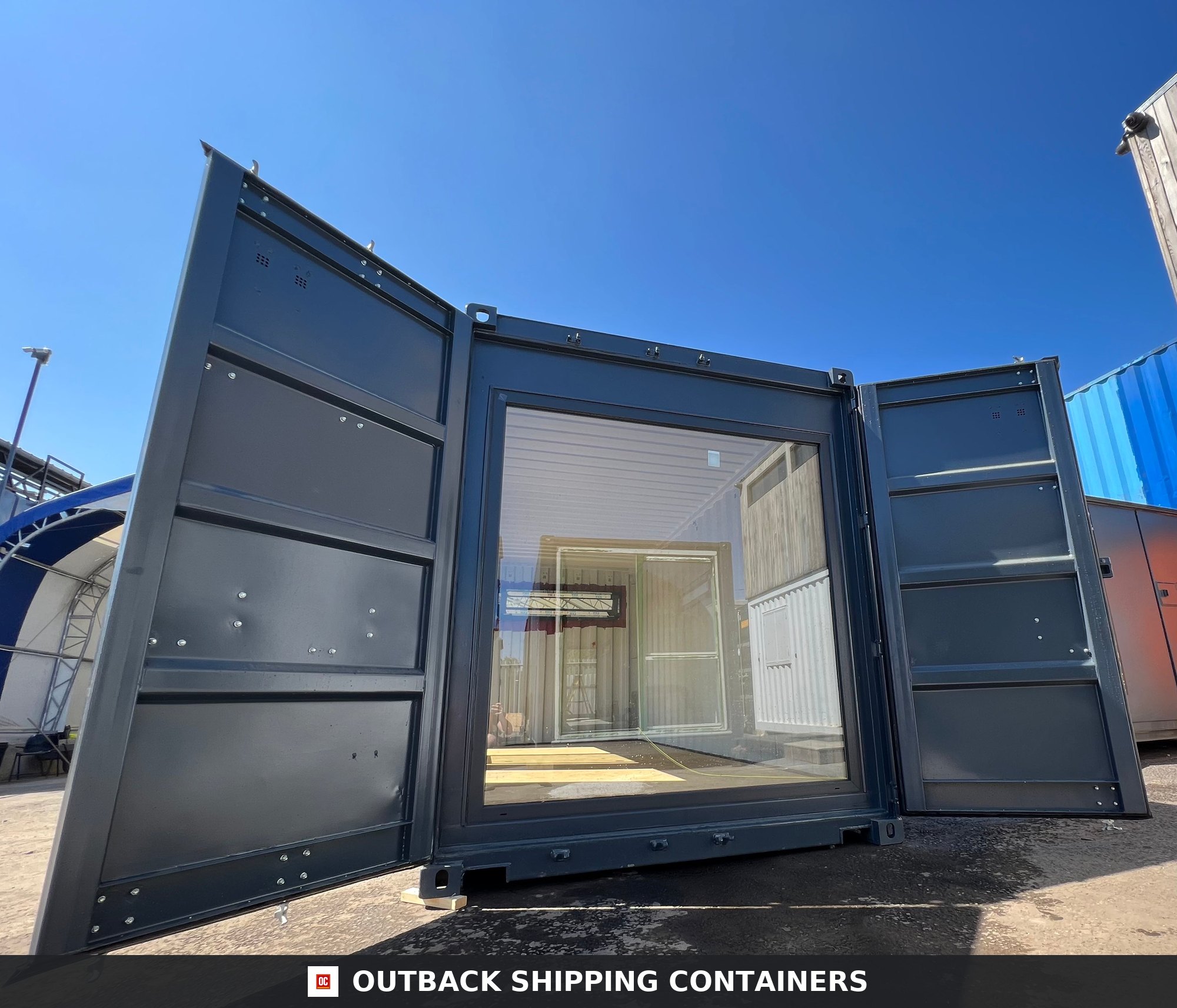 20x8ft CUSTOM SHIPPING CONTAINER CONVERSION — Interior View | Outback Shipping Containers 20x8ft CUSTOM SHIPPING CONTAINER CONVERSION — Portable Building — Garden Office — No 935 — 20X8FT — Refurbished (image 5 of 29)