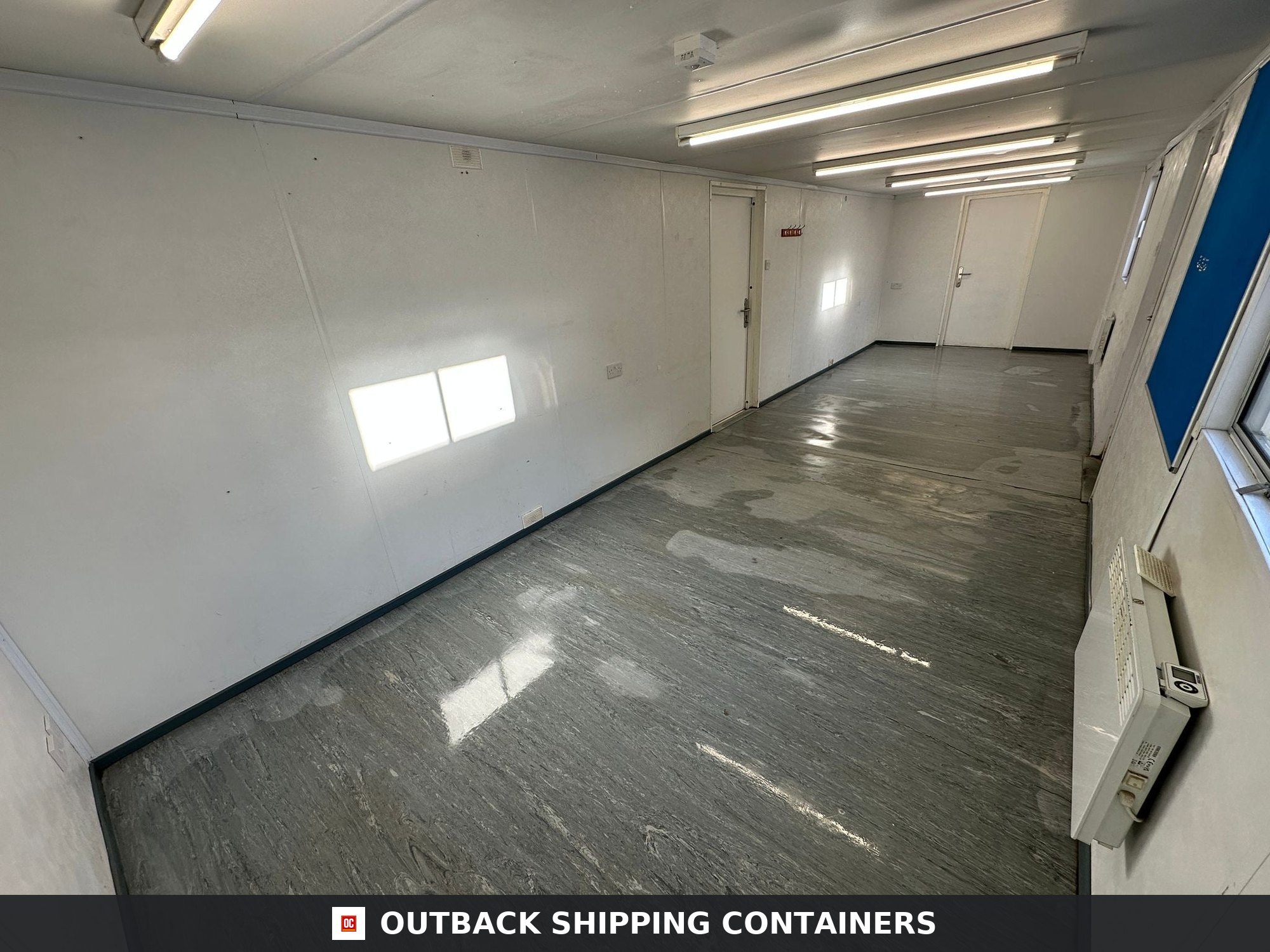 32x10ft for Sale — Rear Exterior View | Outback Shipping Containers 32x10ft — Canteen / Office — Building Site Accommodation — Portable Anti-Vandal - image 4