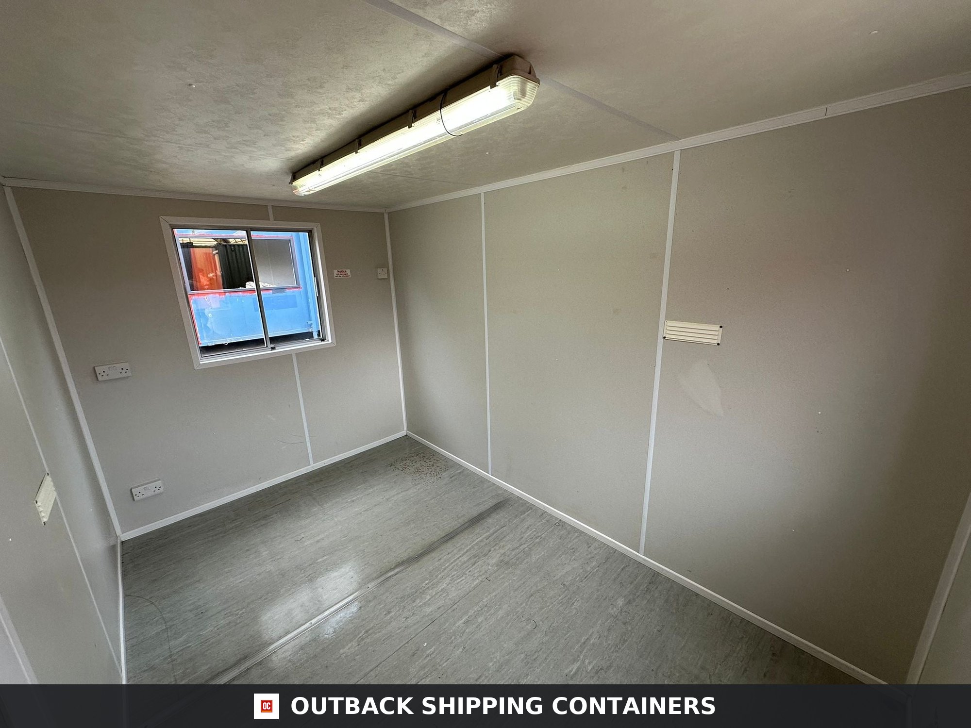 12 x 8 ft for Sale — Window and Shutter Detail | Outback Shipping Containers 12 x 8 ft — Canteen / Office — Building Site Accommodation — Portable Anti-Vandal Cabin - image 8