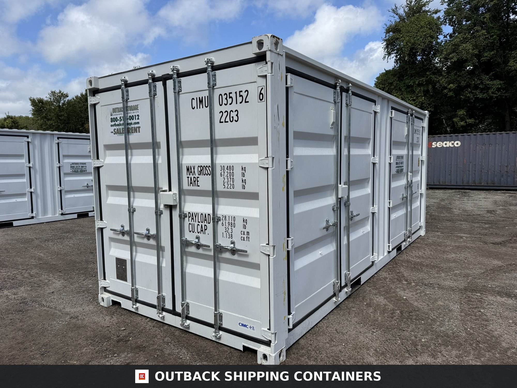 20ft New Shipping Container – Wind & Watertight – White — 20ft — new (image 9 of 12)