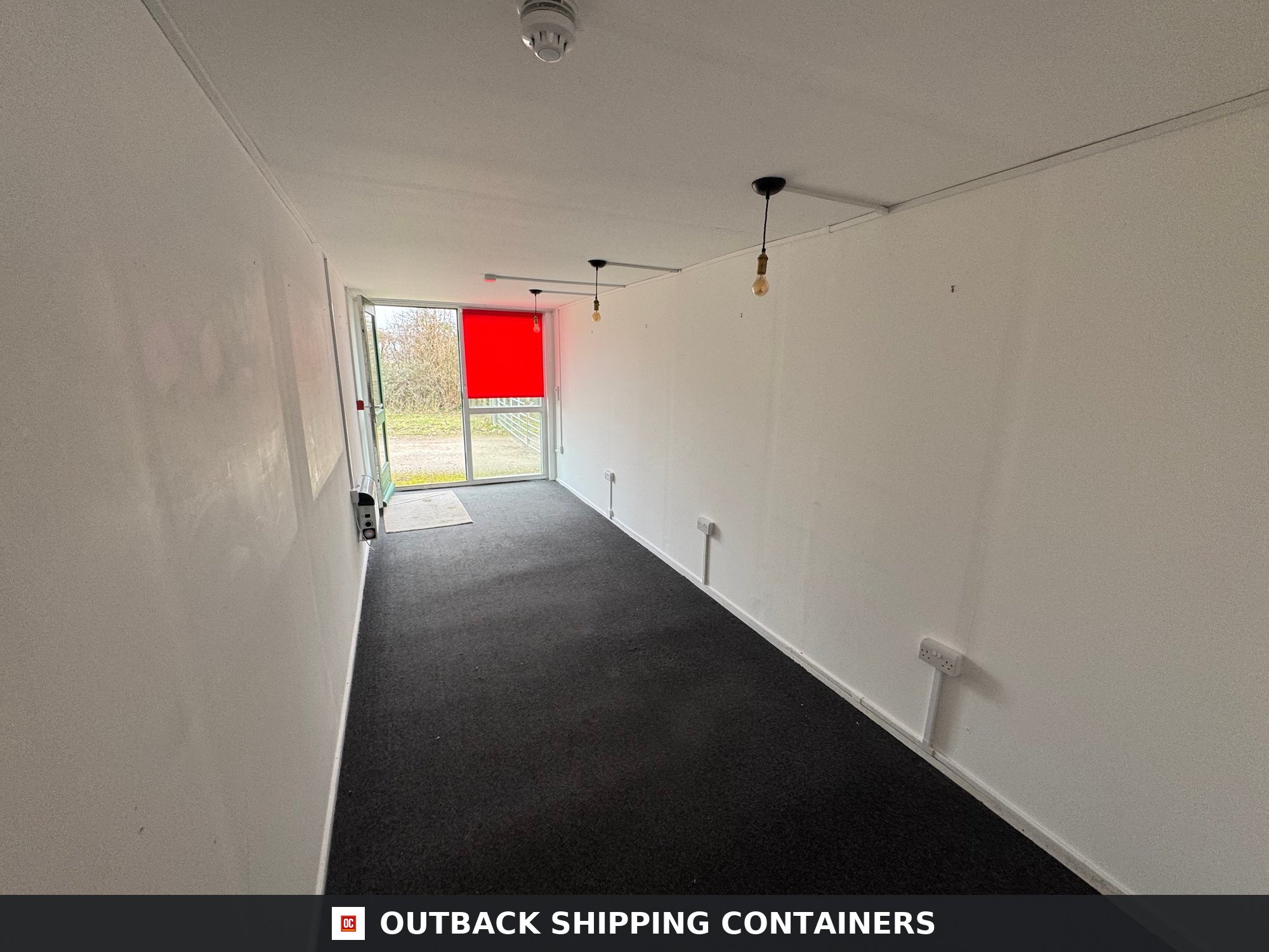 40 Ft Converted Shipping Container Home — 2 Rooms for Sale — Window and Shutter Detail 40 Ft Converted Shipping Container Home — 2 Rooms - image 8