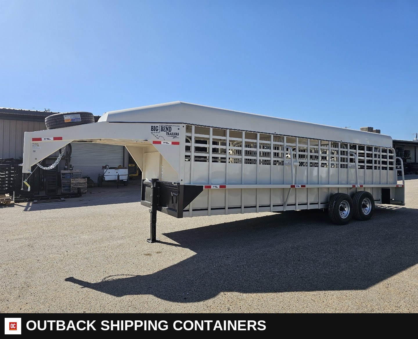 2025 Big Bend 24X6’8" Stock / Stock Combo Trailer — Driver-Side Profile | Outback Shipping Containers 2025 Big Bend 24X6’8" Stock / Stock Combo Trailer for sale — driver-side profile
