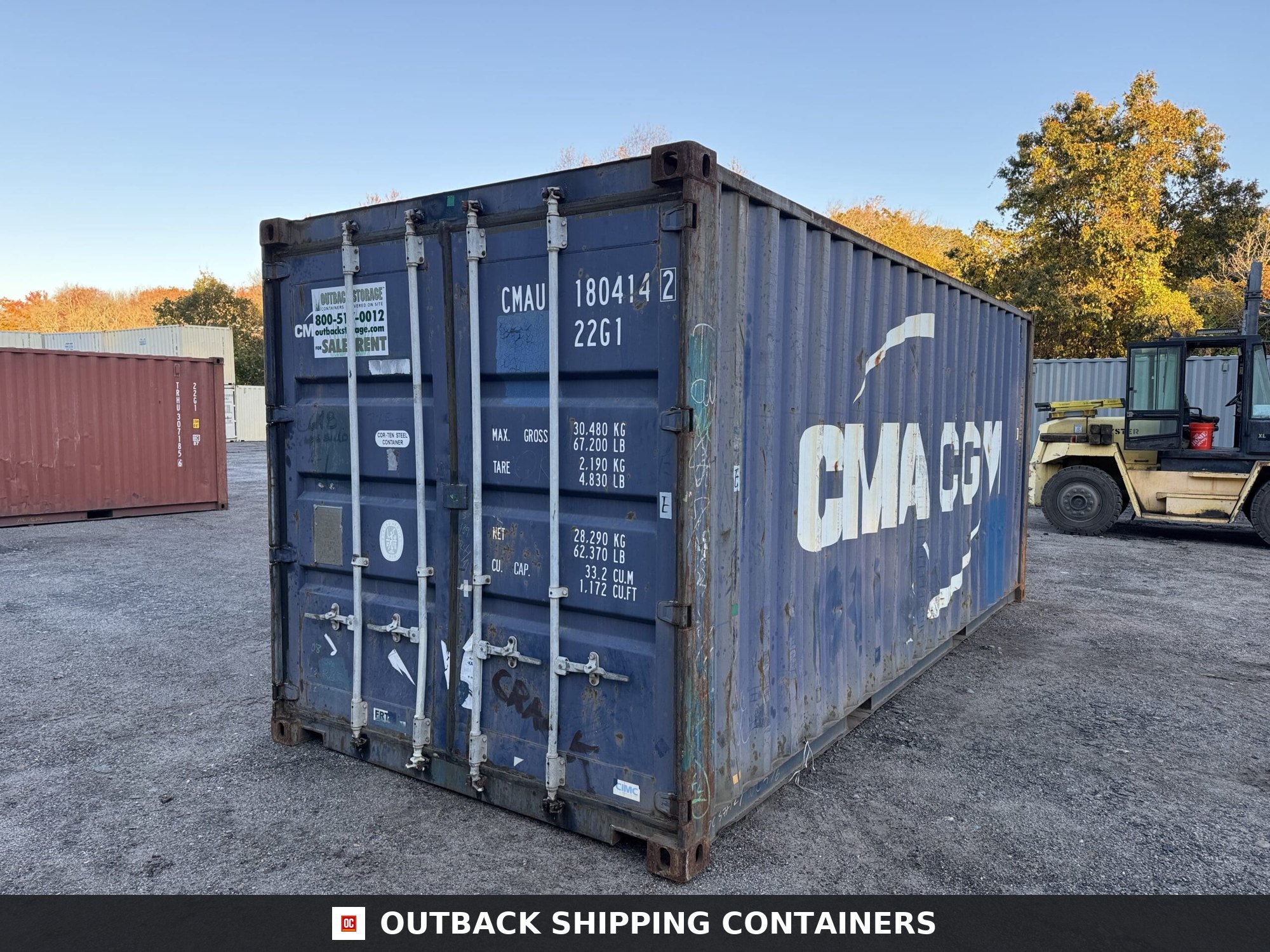 20ft Used Shipping Container – Wind & Watertight – Blue — 20ft — used (image 7 of 12)