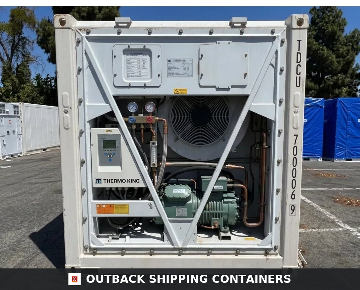 Thermo King Refrigerator Container 20ft — Side Profile View | Outback Shipping Containers Thermo King Refrigerator Container – 20′ 2021 Reefer — 20ft — used — refrigerated containers (image 2 of 4)