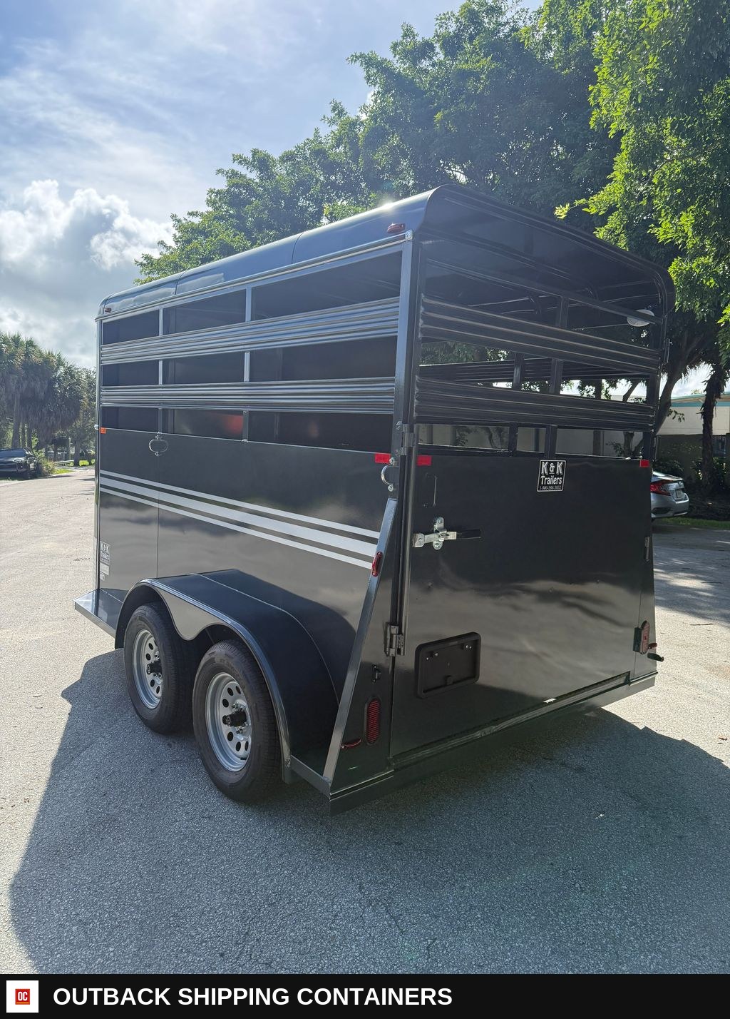 New 2027 Bee Trailers 6 x 13 2 Horse Trailer 7k GVWR — Serving Window And Hatch | Outback Shipping Containers New 2027 Bee Trailers 6 x 13 2 Horse Trailer 7k GVWR for sale — serving window and hatch
