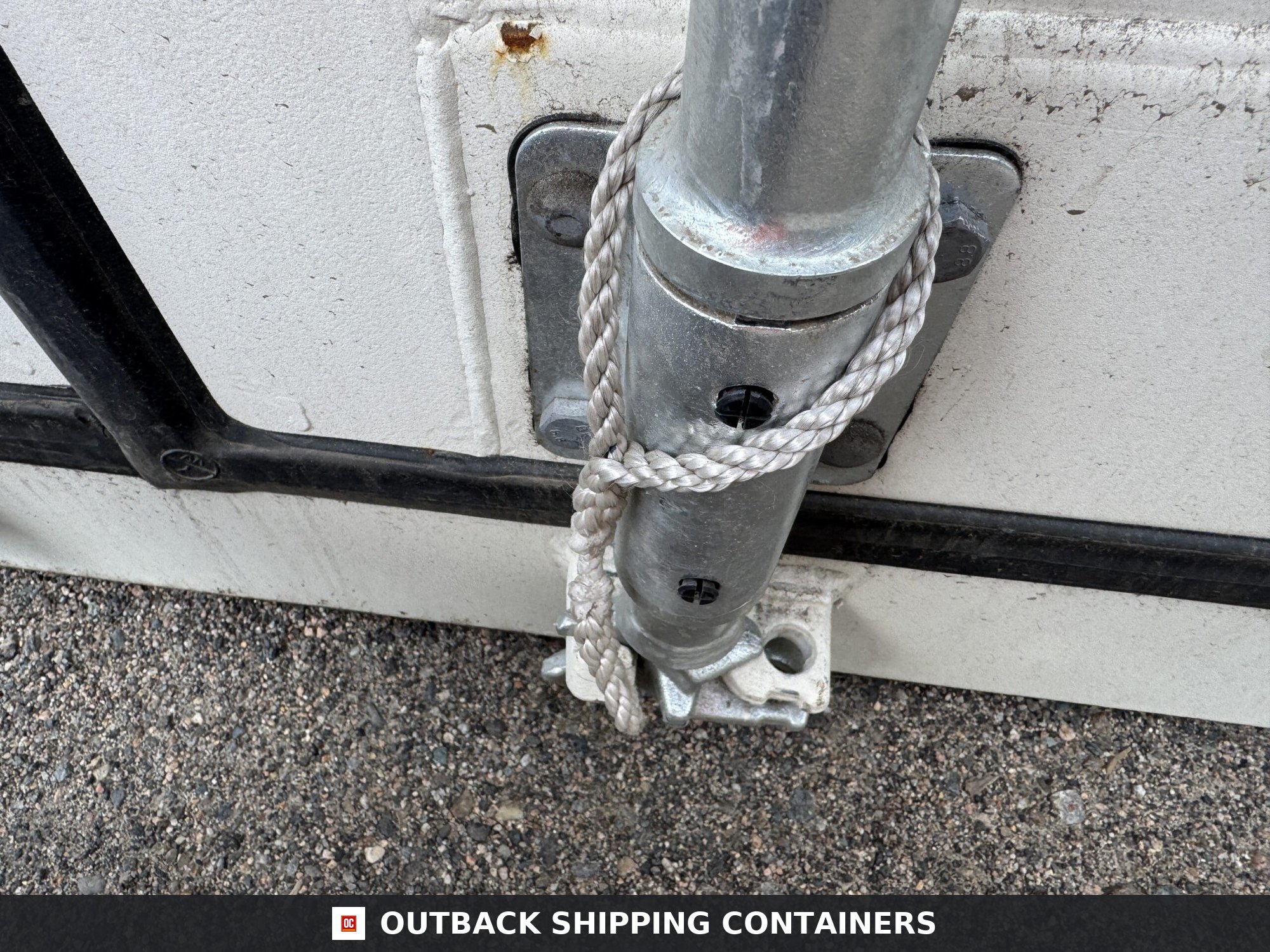 10ft New Shipping / Storage Container — Door and Entry Detail | Outback Shipping Containers 10ft New Shipping / Storage Container – Wind & Watertight – White — 10ft — new (image 7 of 10)