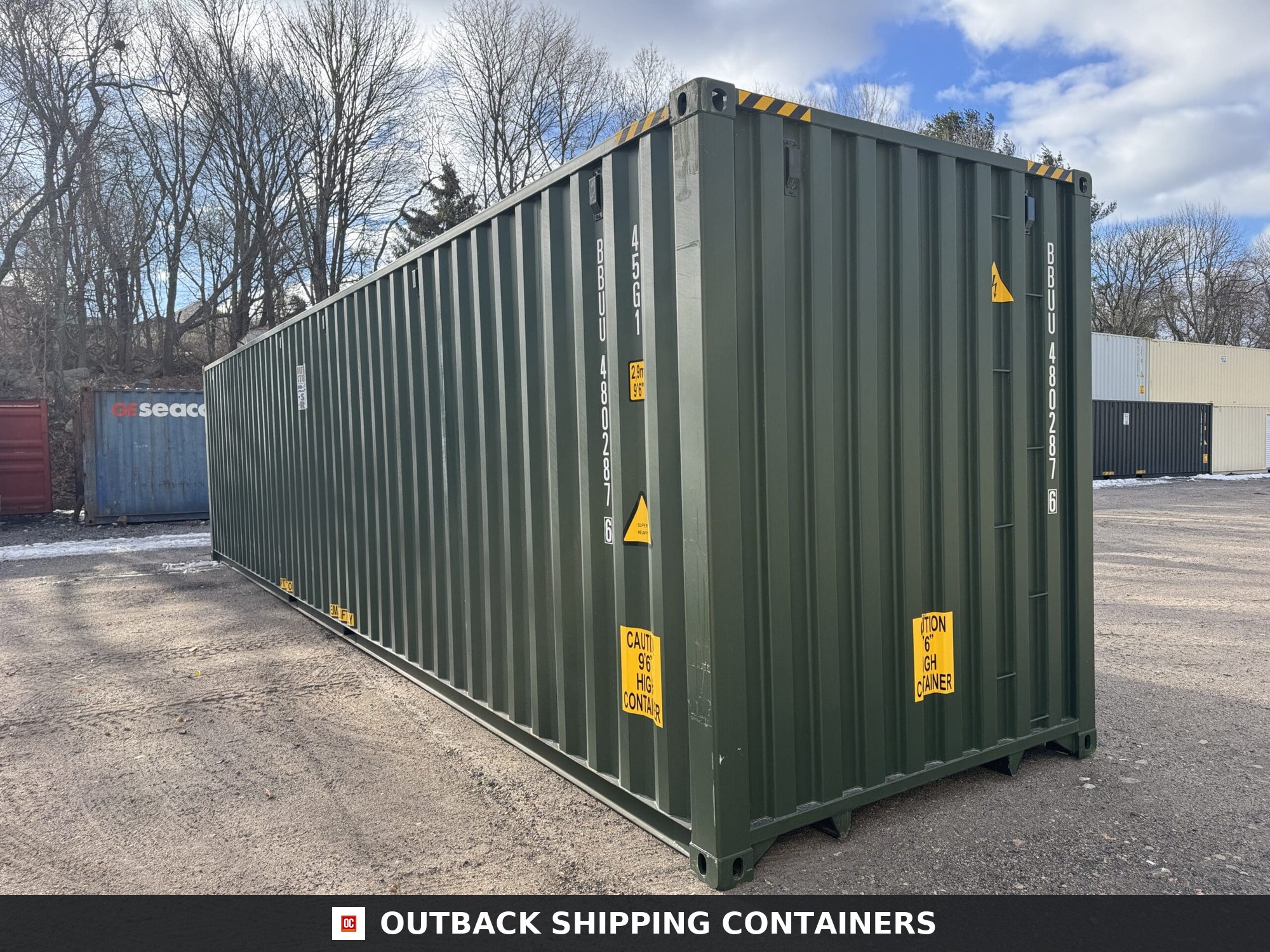 40ft New High Cube Shipping Container – Wind & Watertight – Green — 40ft — new (image 10 of 12)