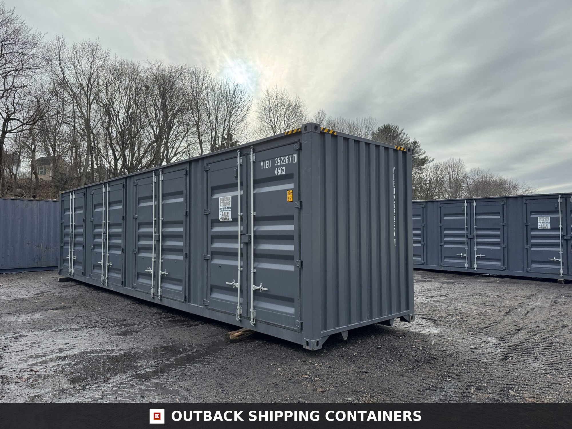 40ft New High Cube Shipping Container – Wind & Watertight – Dk Gray — 40ft — new (image 10 of 12)