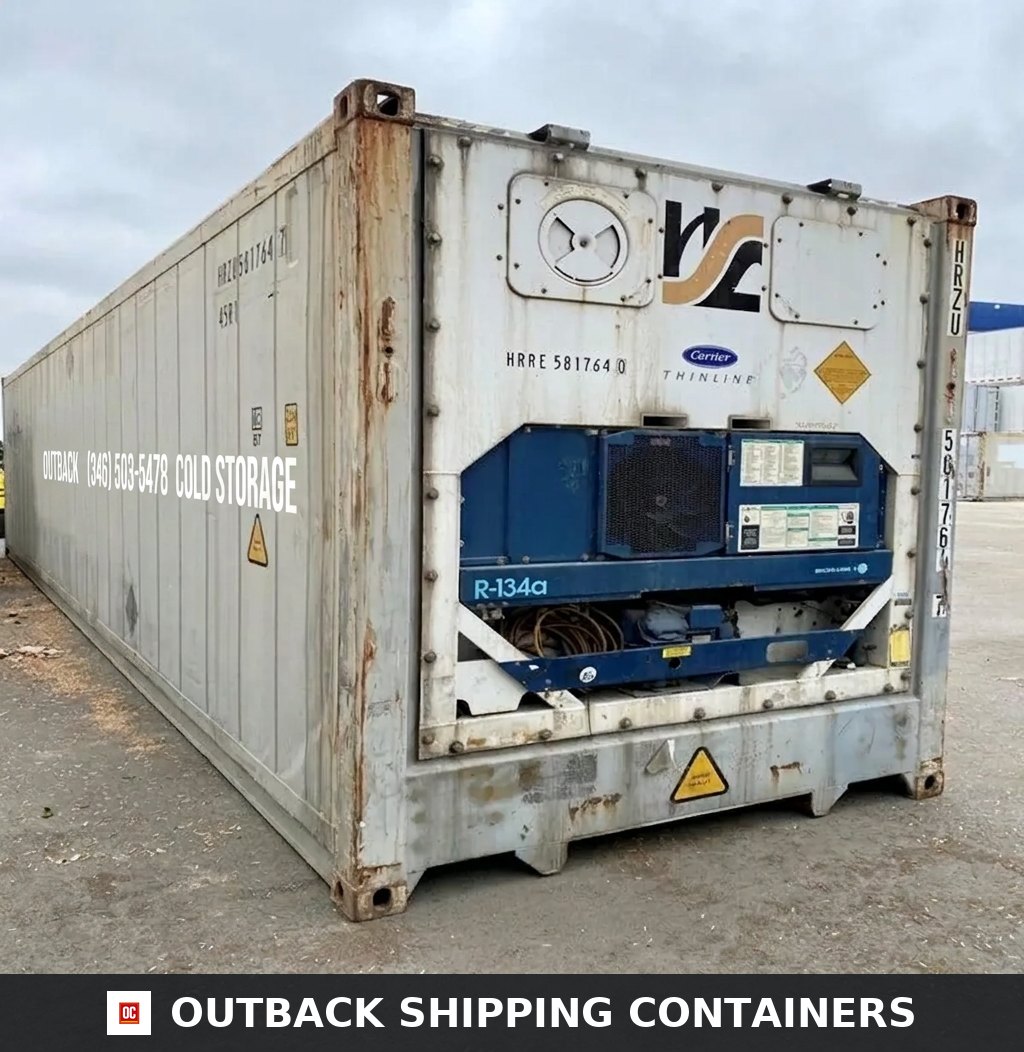 40ft HC Reefer Container–Wind & Water Tight, Non-Working For Sale — 40ft refrigerated container (image 1 of 5)