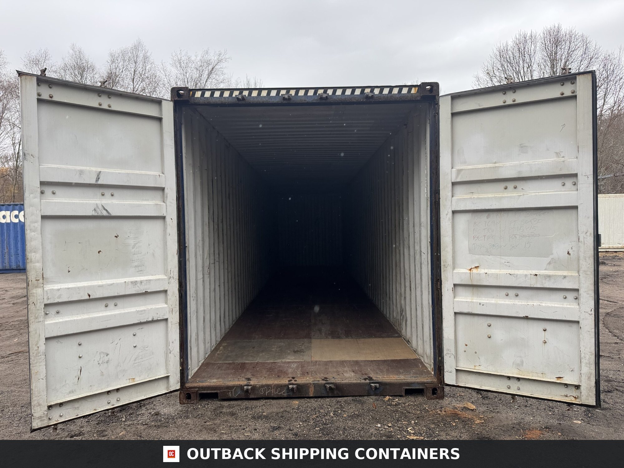 40ft Used High Cube Shipping Container for Sale — Corner Casting and Frame Detail 2 3 4 5 40ft Used High Cube Shipping Container – Wind & Watertight – Blue — 40ft — used (image 10 of 12)