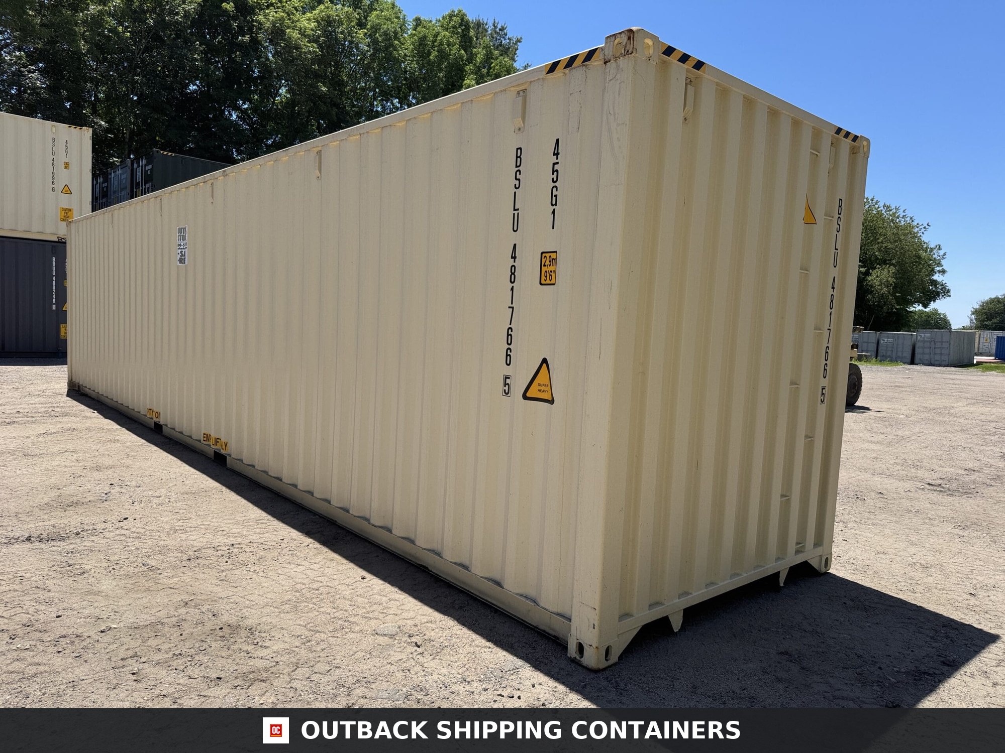 40ft New High Cube Shipping Container – Wind & Watertight – Beige — 40ft — new (image 10 of 12)