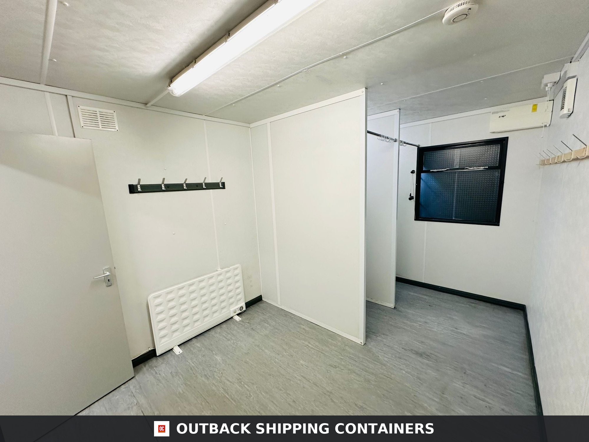 32 x 10 ft Anti-Vandal Cabin for Sale — Rear Exterior View | Outback Shipping Containers 32 x 10 ft Anti-Vandal Cabin — 2+1 Toilet + Twin Shower Room — Changing Room — 50/50 Split — No 1077 — product gallery image 3 of 18