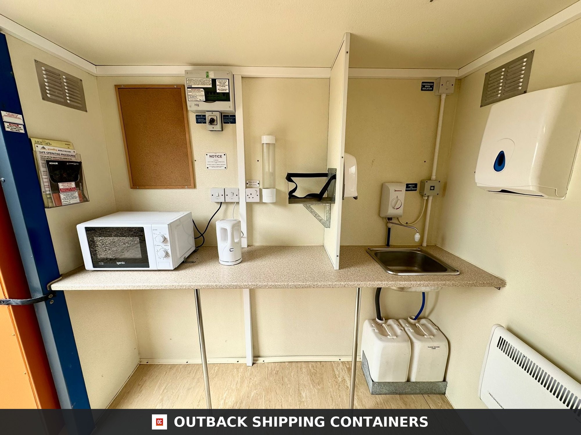 Groundhog Towable Mobile Welfare | Toilet & Canteen | Self Contained — Interior View Groundhog Towable Mobile Welfare | Toilet & Canteen | Self Contained | Building Site | Reduced | GP 360 | No 1026