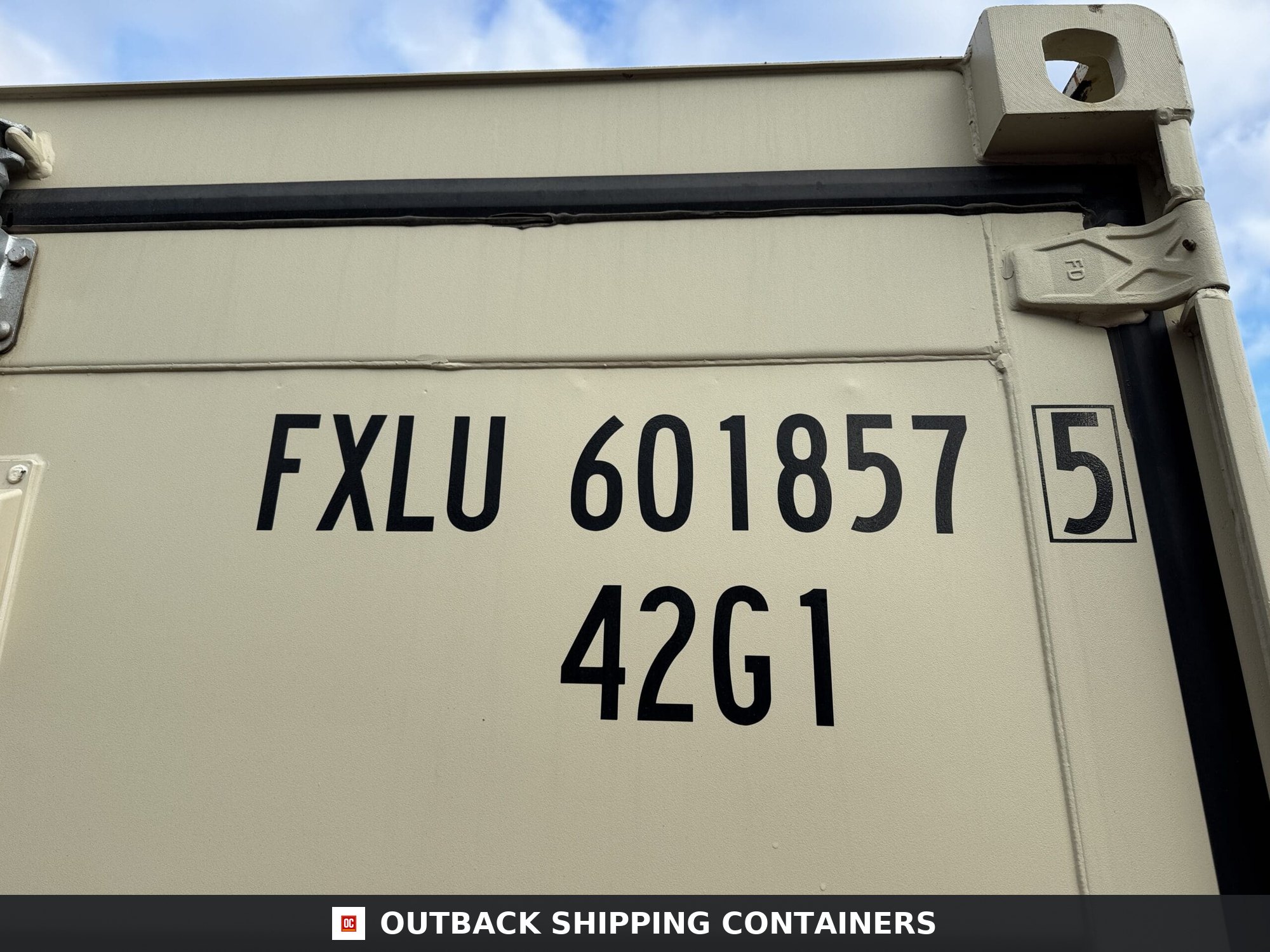 40ft New Shipping Container – Wind & Watertight – Beige — 40ft — new (image 2 of 12)