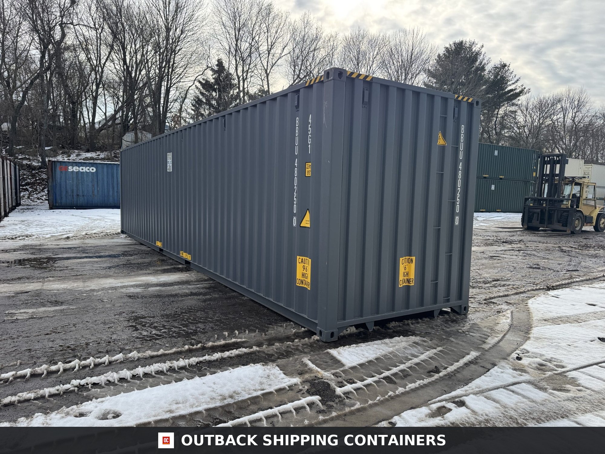 40ft New High Cube Shipping Container – Wind & Watertight – Gray — 40ft — new (image 10 of 12)