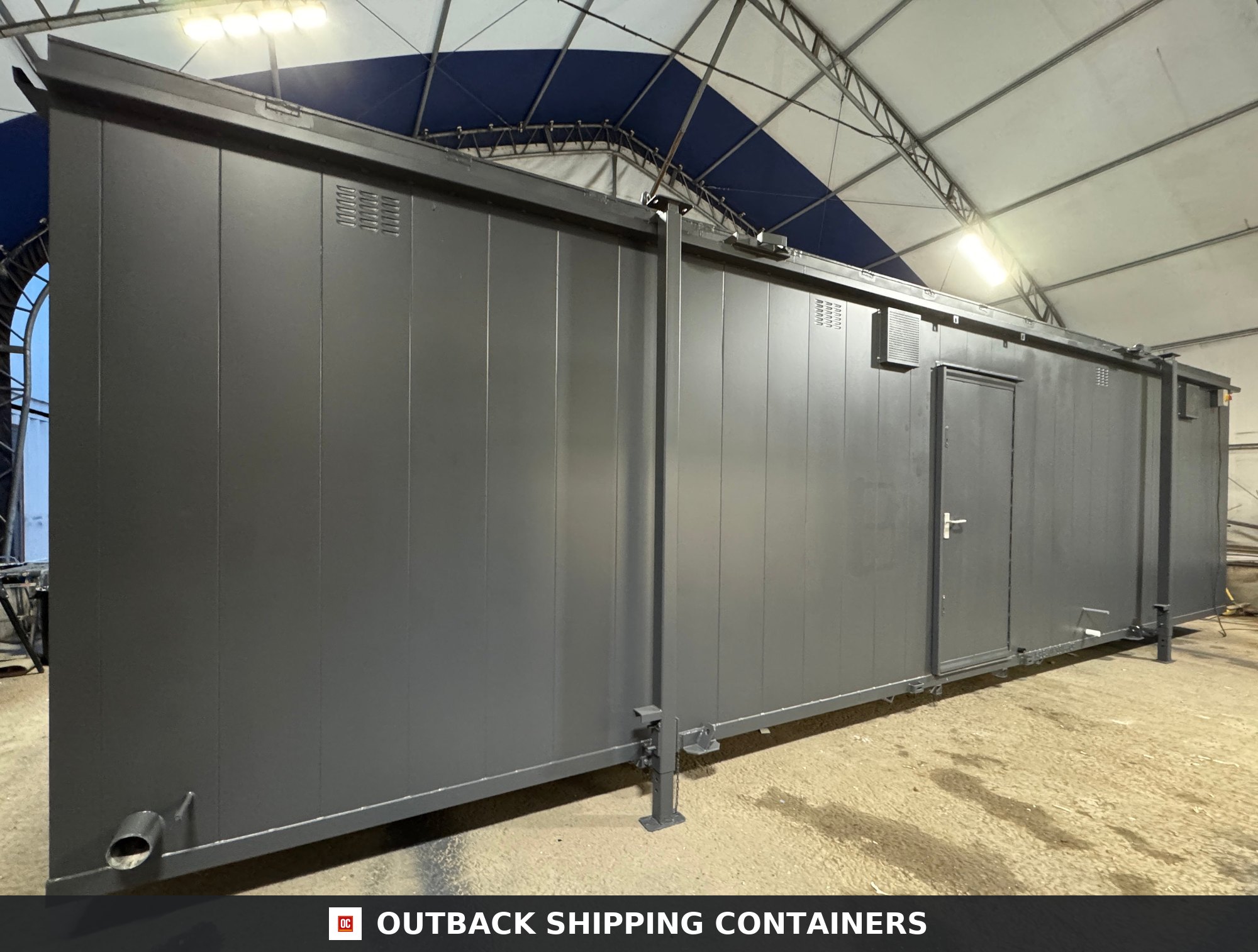 32 x 10 ft Anti-Vandal for Sale — Window and Shutter Detail | Outback Shipping Containers 32 x 10 ft Anti-Vandal — 2+1 Toilet + Twin Shower Room — Changing Room — 50/50 Split — No 1561 — product gallery image 8 of 28