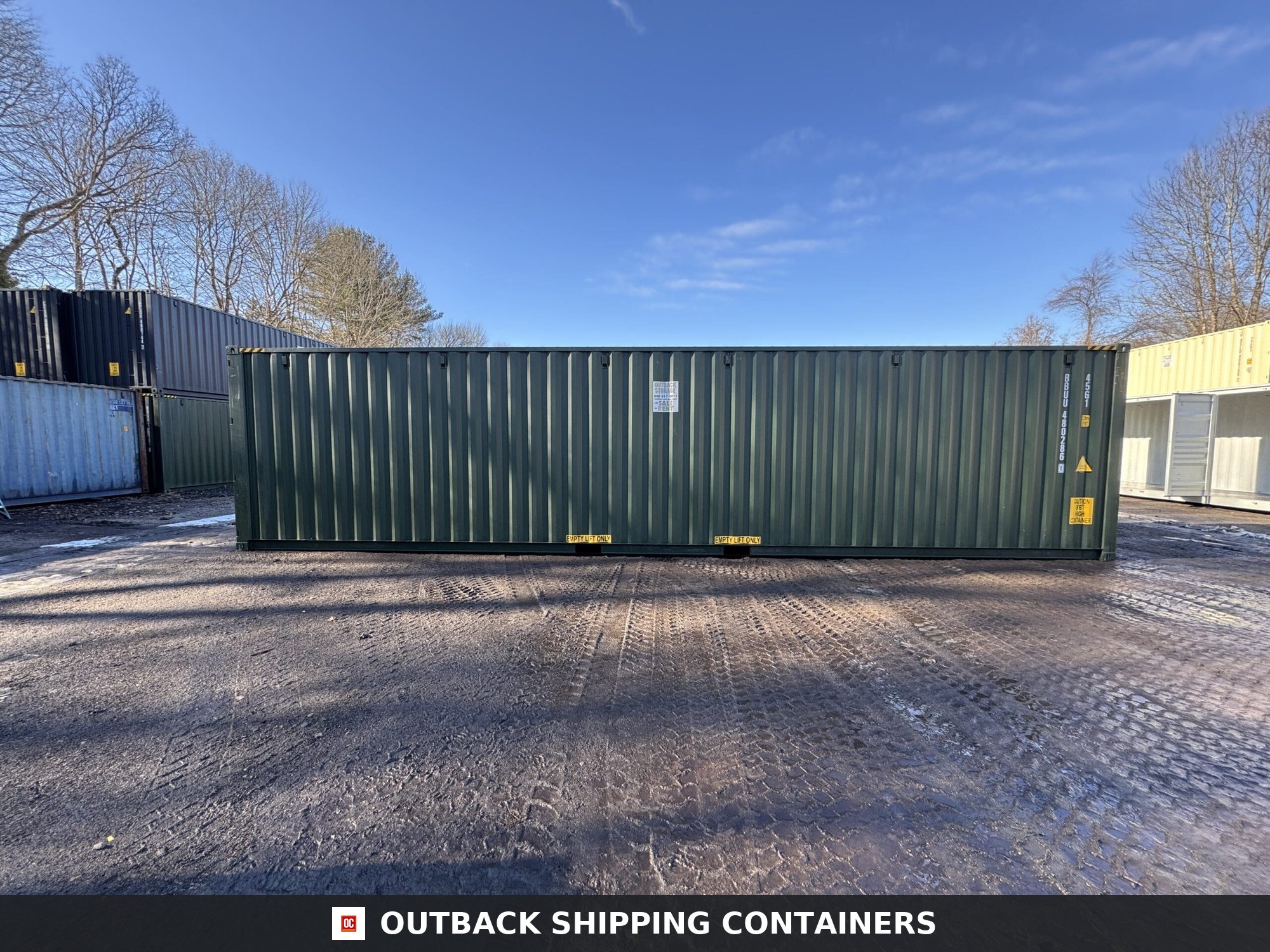 40ft New High Cube Shipping Container – Wind & Watertight – Green — 40ft — new (image 9 of 12)