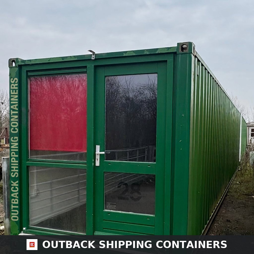 40 Ft Converted Shipping Container Home — Side Profile View | Outback Shipping Containers 40 Ft Converted Shipping Container Home — 2 Rooms - image 1