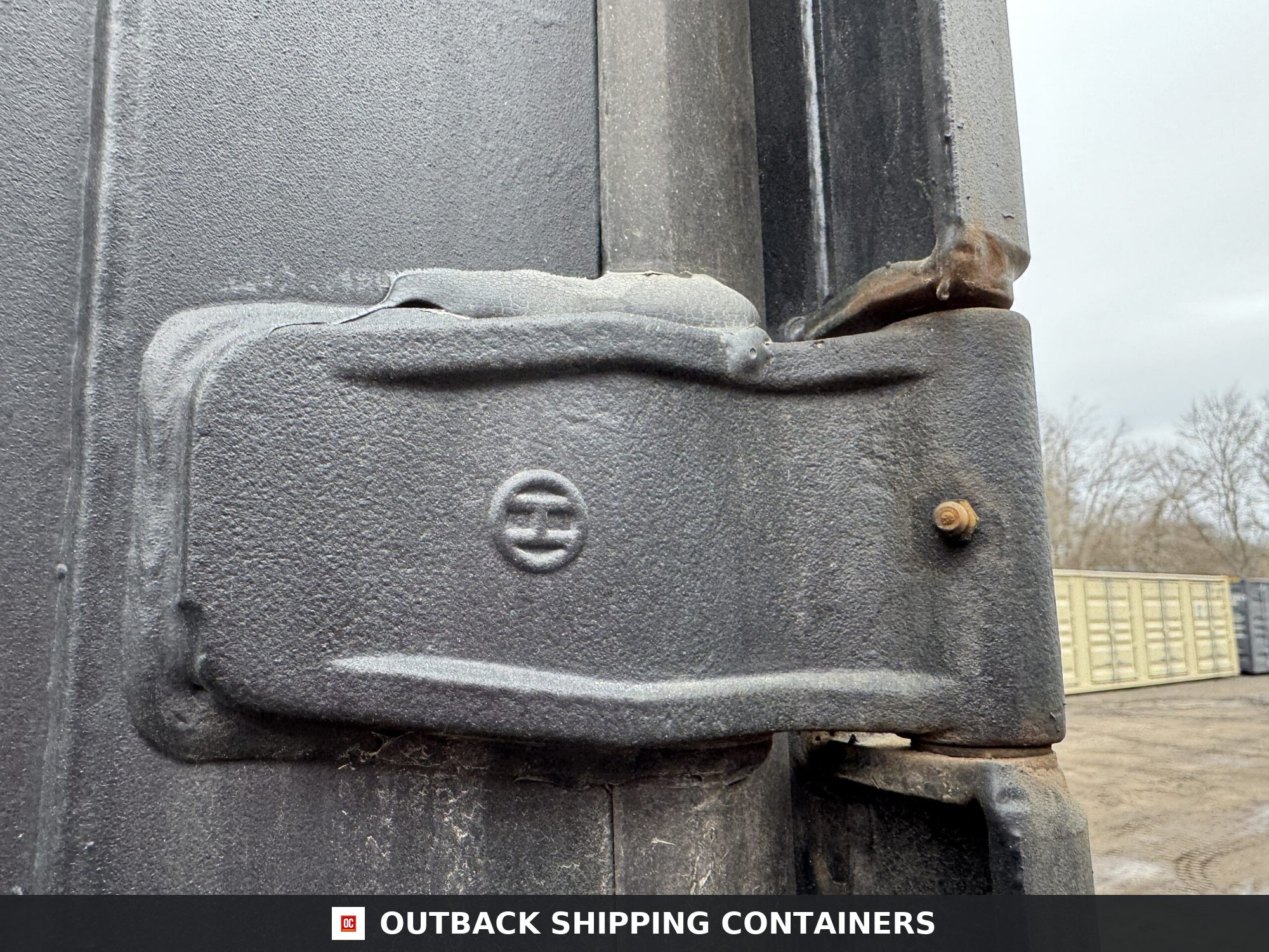 20ft New High Cube Shipping Container for Sale — Roof and Structural Detail 2 20ft New High Cube Shipping Container – Wind & Watertight – Black — 20ft — new (image 9 of 12)