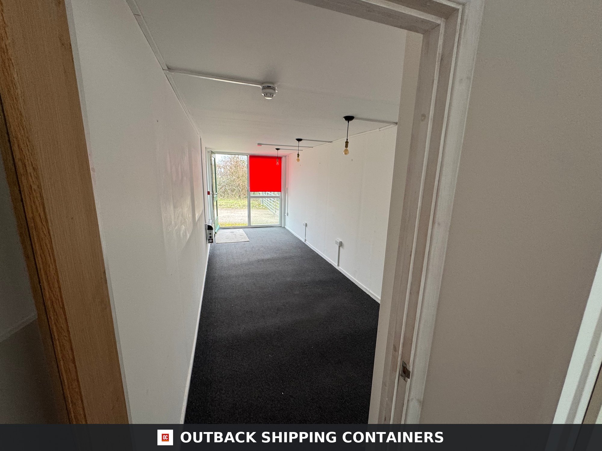 40 Ft Converted Shipping Container Home — 2 Rooms for Sale — Three-Quarter Angle View 40 Ft Converted Shipping Container Home — 2 Rooms - image 2