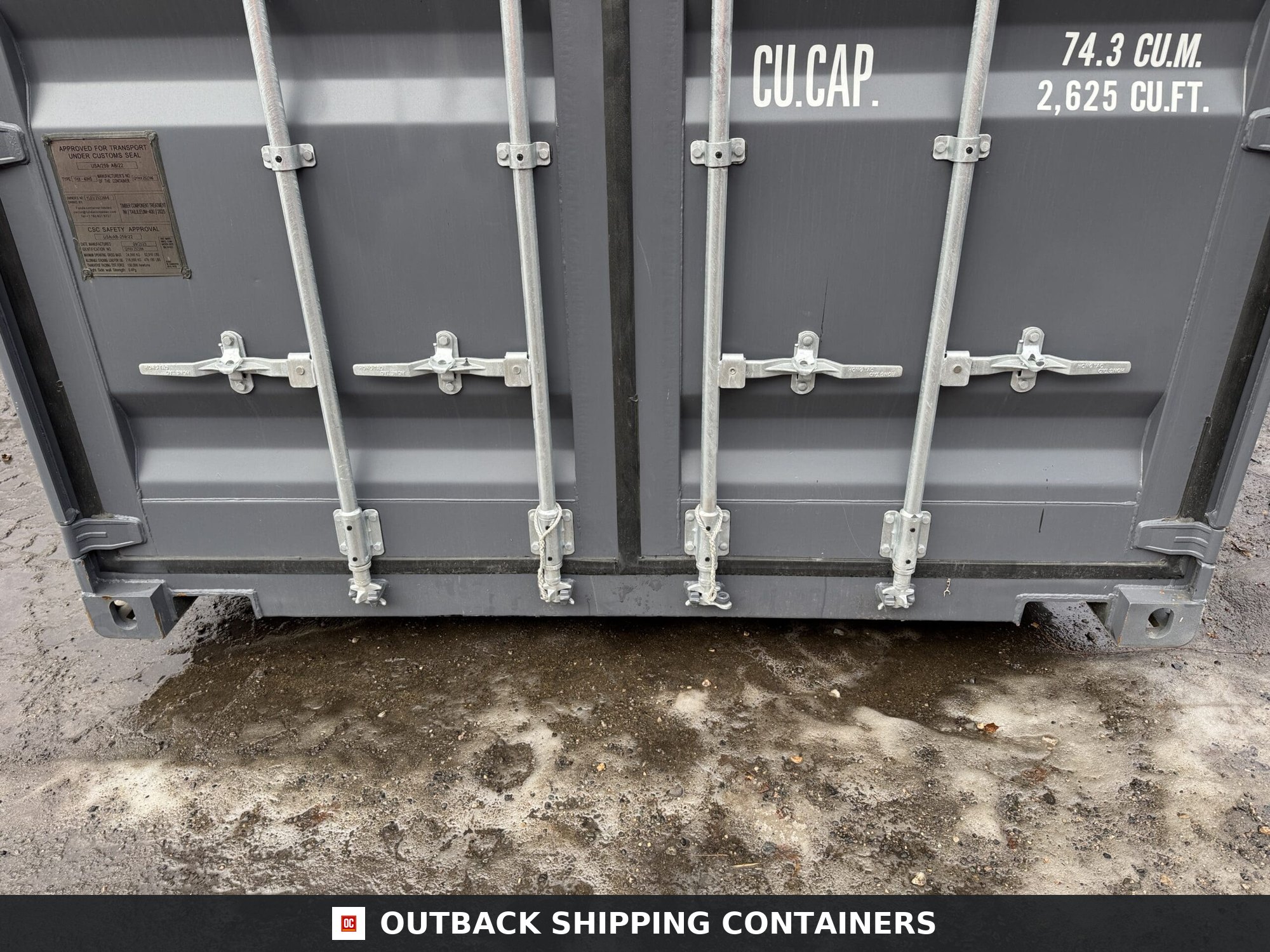 40ft New High Cube Shipping Container – Wind & Watertight – Dk Gray — 40ft — new (image 6 of 12)