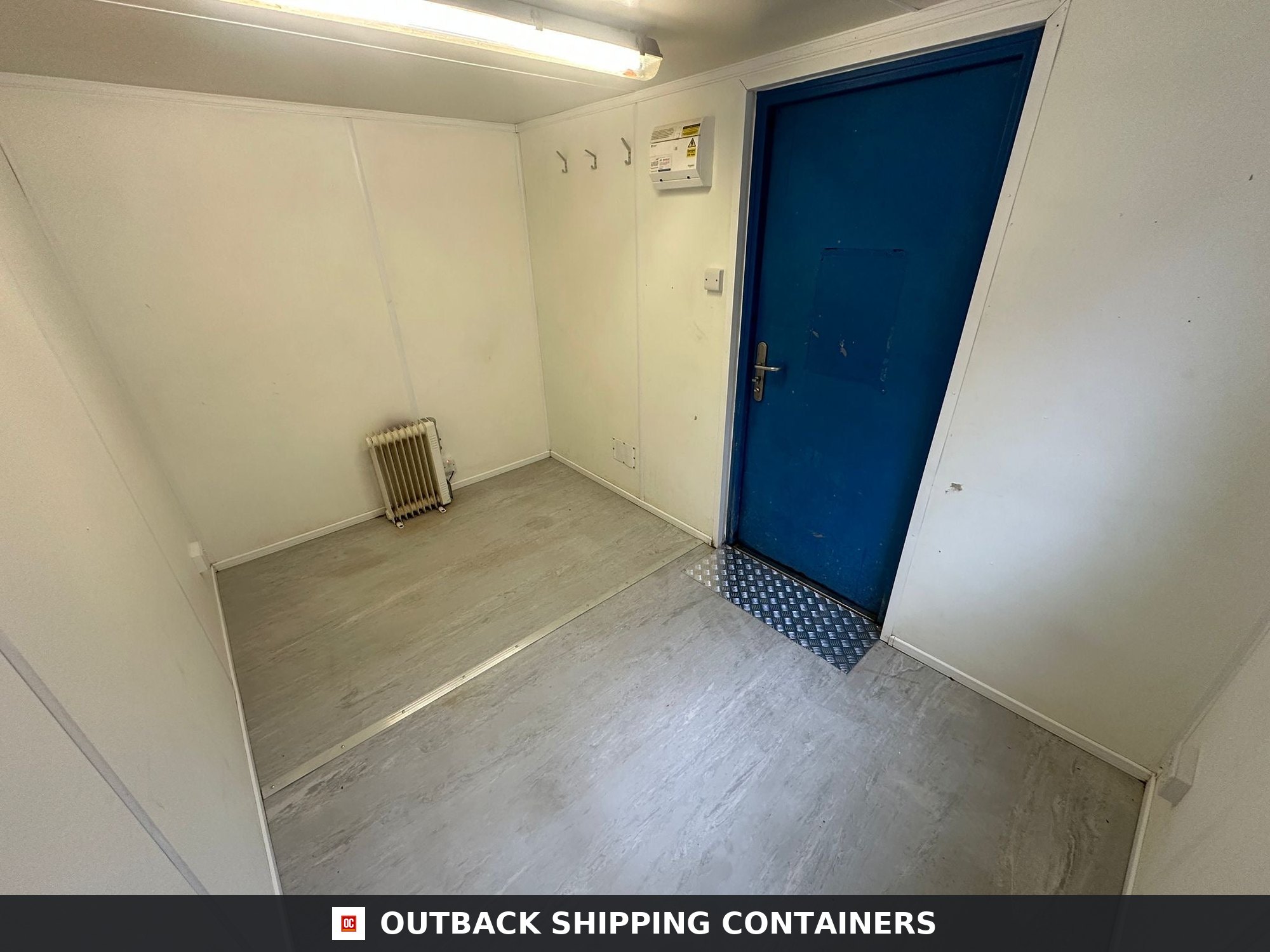 12 x 8 ft for Sale — Door and Entry Detail | Outback Shipping Containers 12 x 8 ft — Canteen / Office — Building Site Accommodation — Portable Anti-Vandal Cabin - image 6