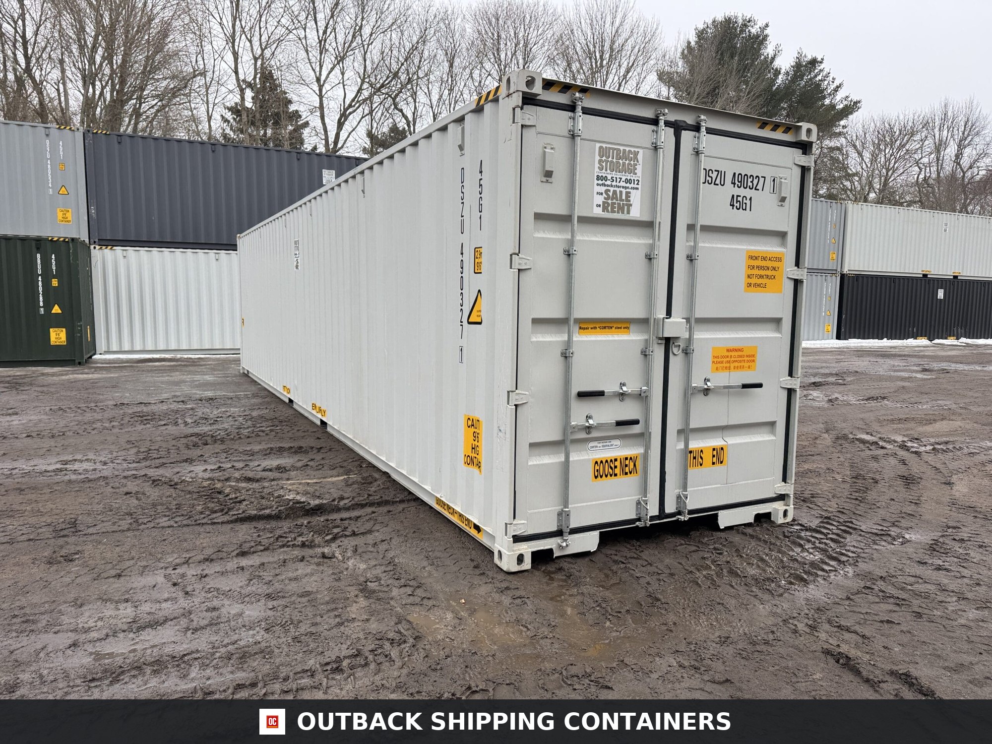40ft New High Cube Shipping Container – Wind & Watertight – Gray — 40ft — new (image 10 of 12)