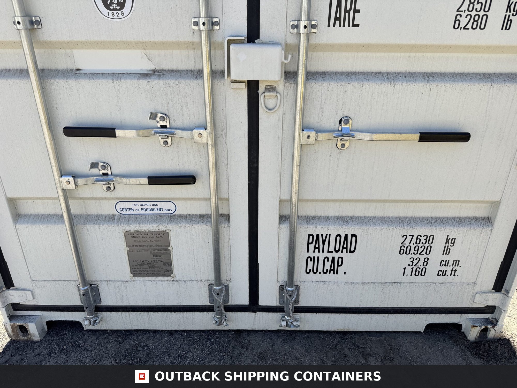 10ft New Shipping / Storage Container for Sale — Interior Detail | Outback Shipping Containe 2 10ft New Shipping / Storage Container – Wind & Watertight – White — 10ft — new (image 6 of 10)
