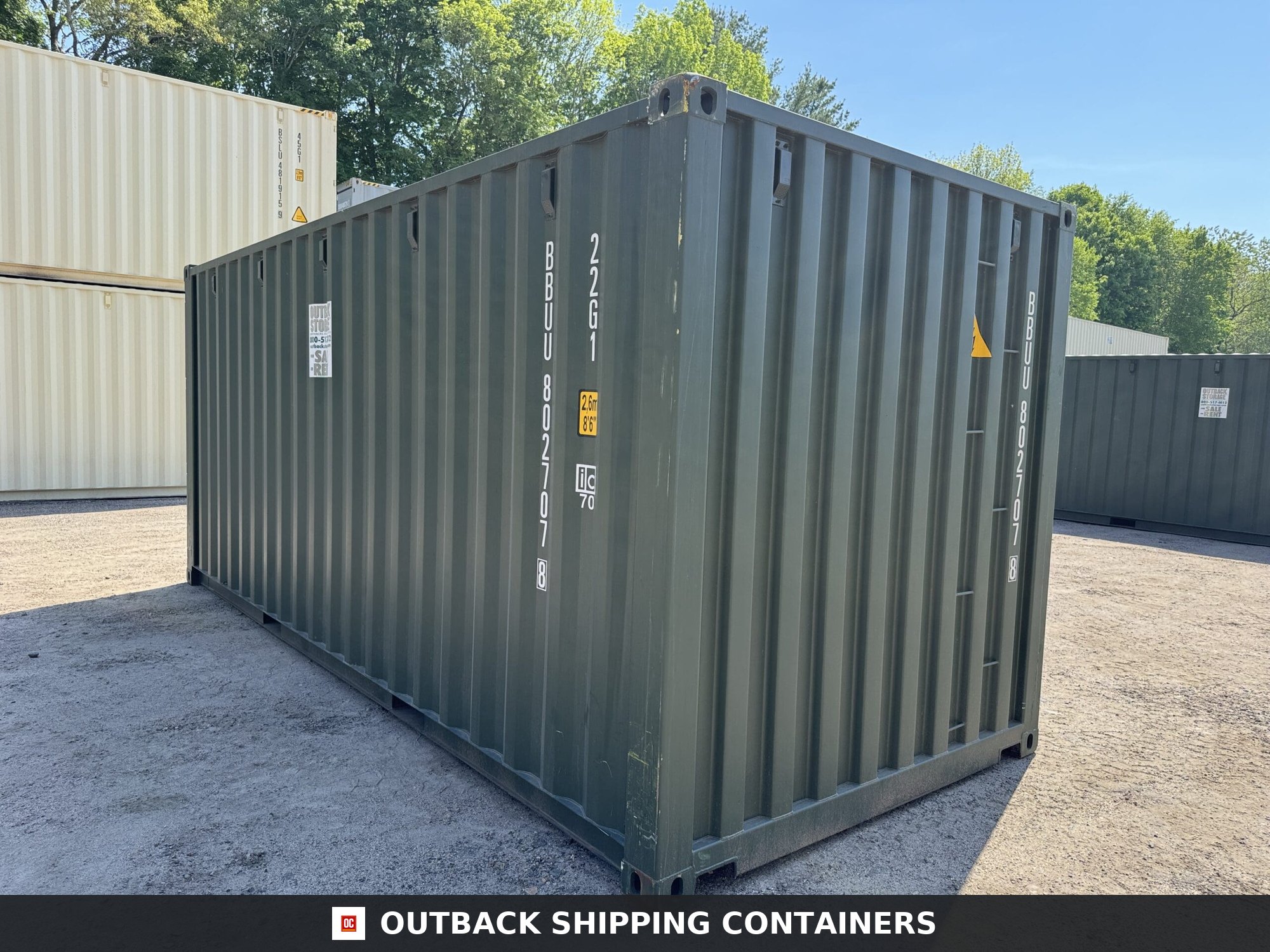 20ft New Shipping Container – Wind & Watertight – Green — 20ft — new (image 9 of 12)
