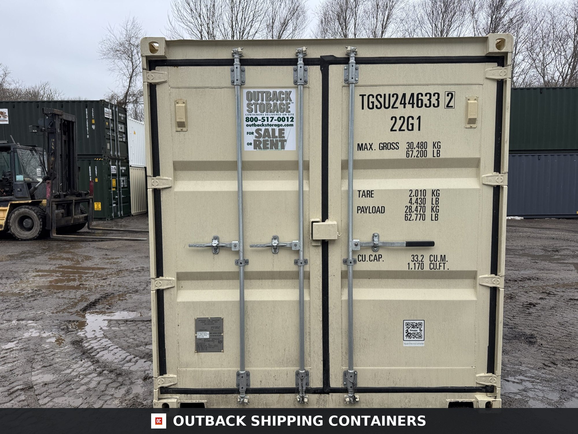 20ft New Shipping Container – Wind & Watertight – Beige — 20ft — new (image 3 of 12)