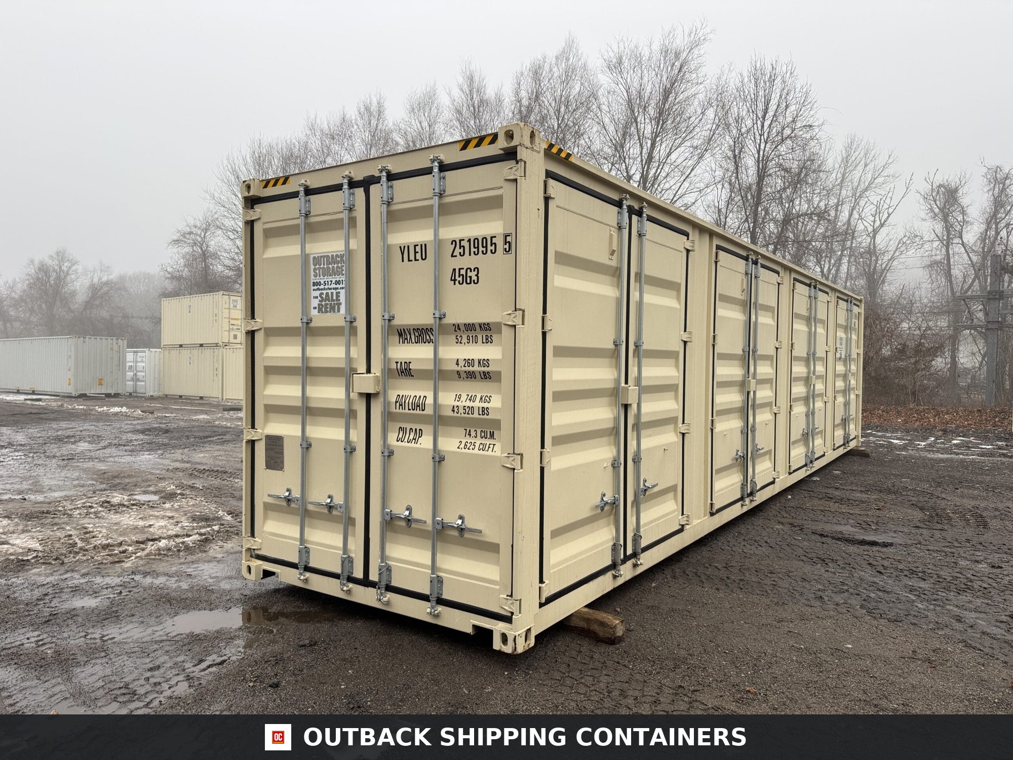 40ft New High Cube Shipping Container – Wind & Watertight – Beige — 40ft — new (image 8 of 12)