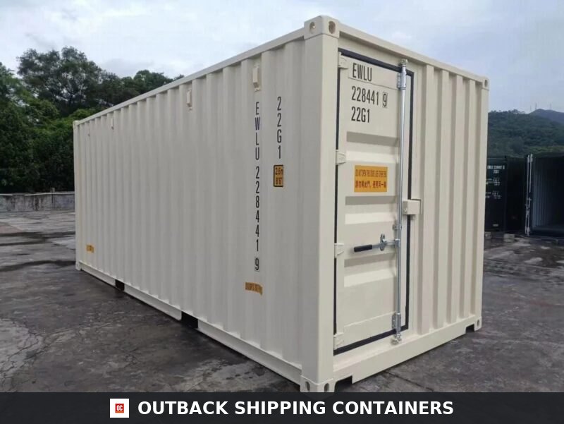 20ft One-Trip Shipping Container for Sale — Side Profile View | Outback Shipping Containers 20ft One-Trip Shipping Container – Triple Door / Version A product photo